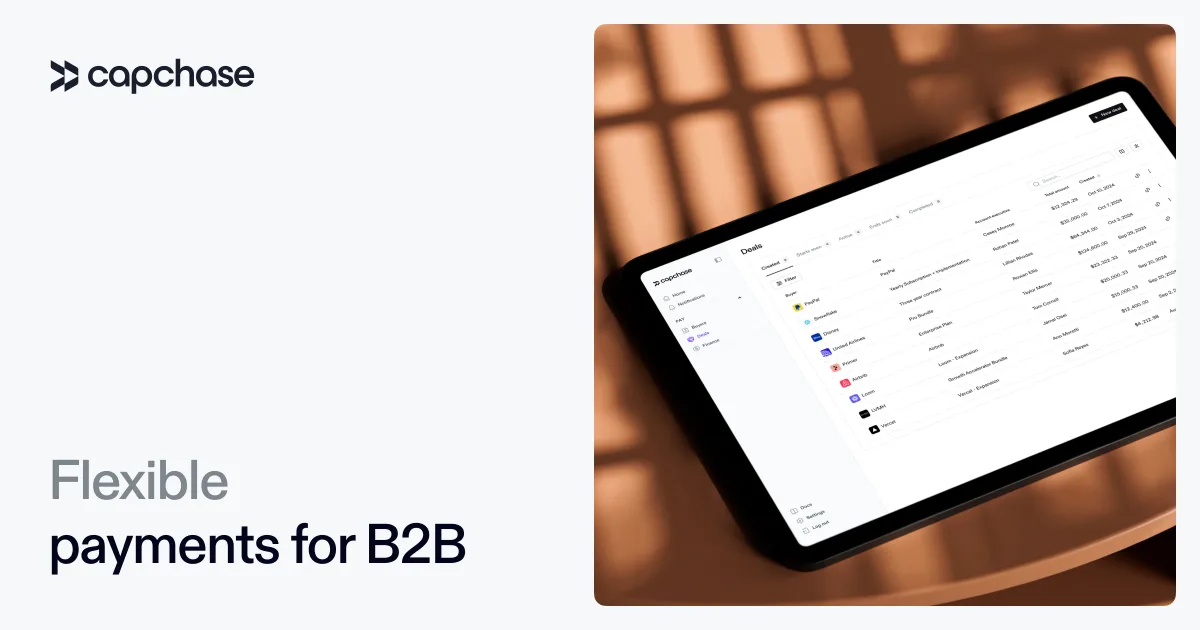 Capchase — Open Graph share card, headed “Modern Vendor Financing for B2B Software and…”