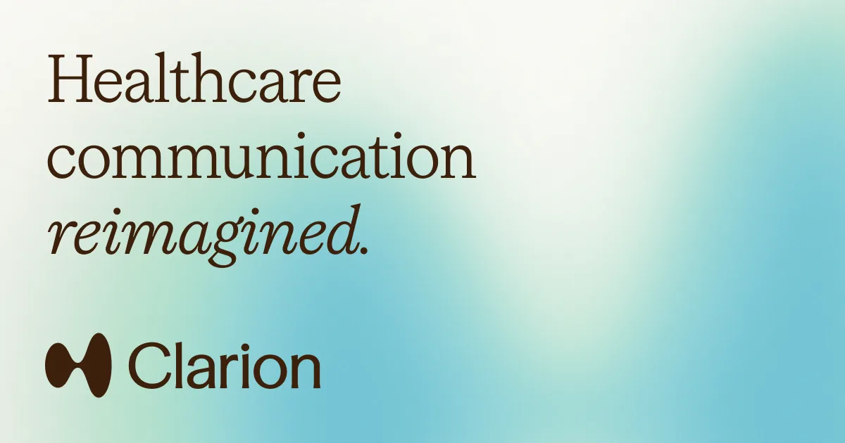 Clarion — Open Graph share card, headed “Clarion | Automate phone based workflows with…”