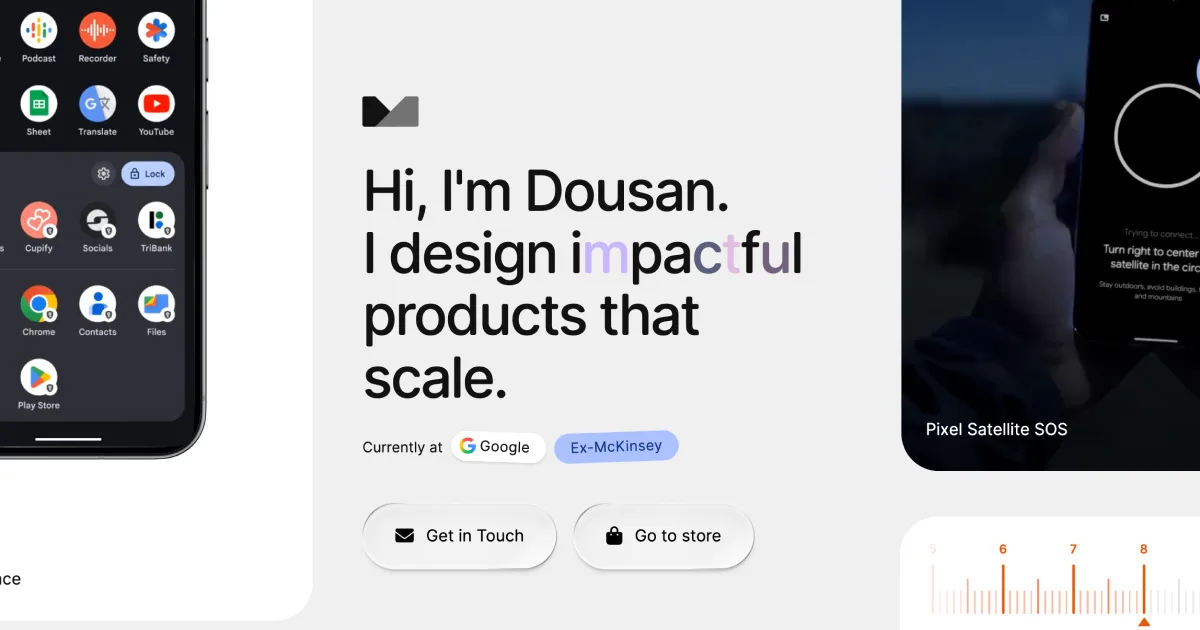 Dousan Miao — Open Graph share card, headed “Dousan Miao | UX Designer, Portfolio Reviews &…”