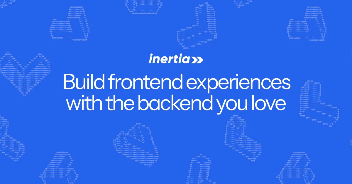 Inertia.js — Open Graph share card, headed “Inertia.js - The Modern Monolith”