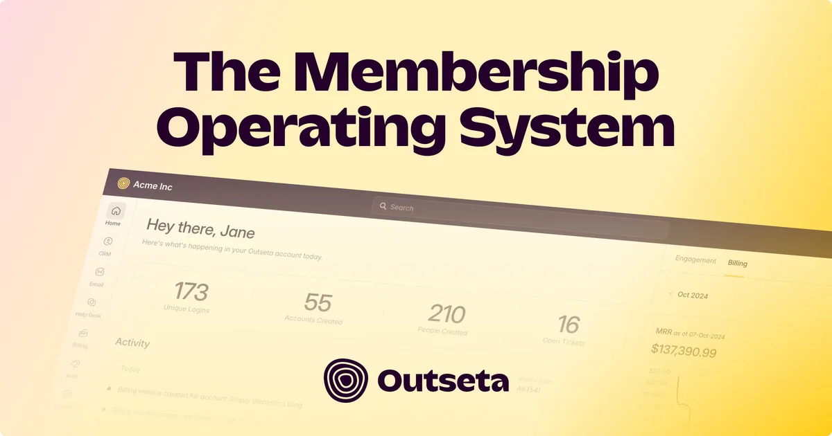 Outseta — Open Graph share card, headed “Outseta | Membership Management Software”