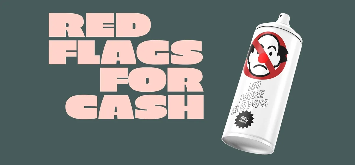 Red Flags For Cash — Open Graph share card, headed “Refer your bad-fit web design leads and get…”