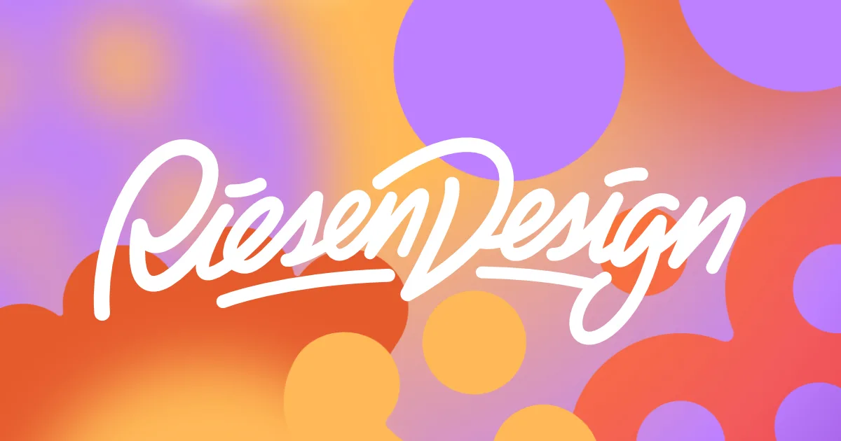 Riesen Design — Open Graph share card, headed “Riesen Design • The Swiss army knife of graphic…”