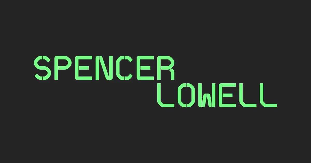 Spencer Lowell — Open Graph share card, headed “Photographer of Science, Technology, Industry…”