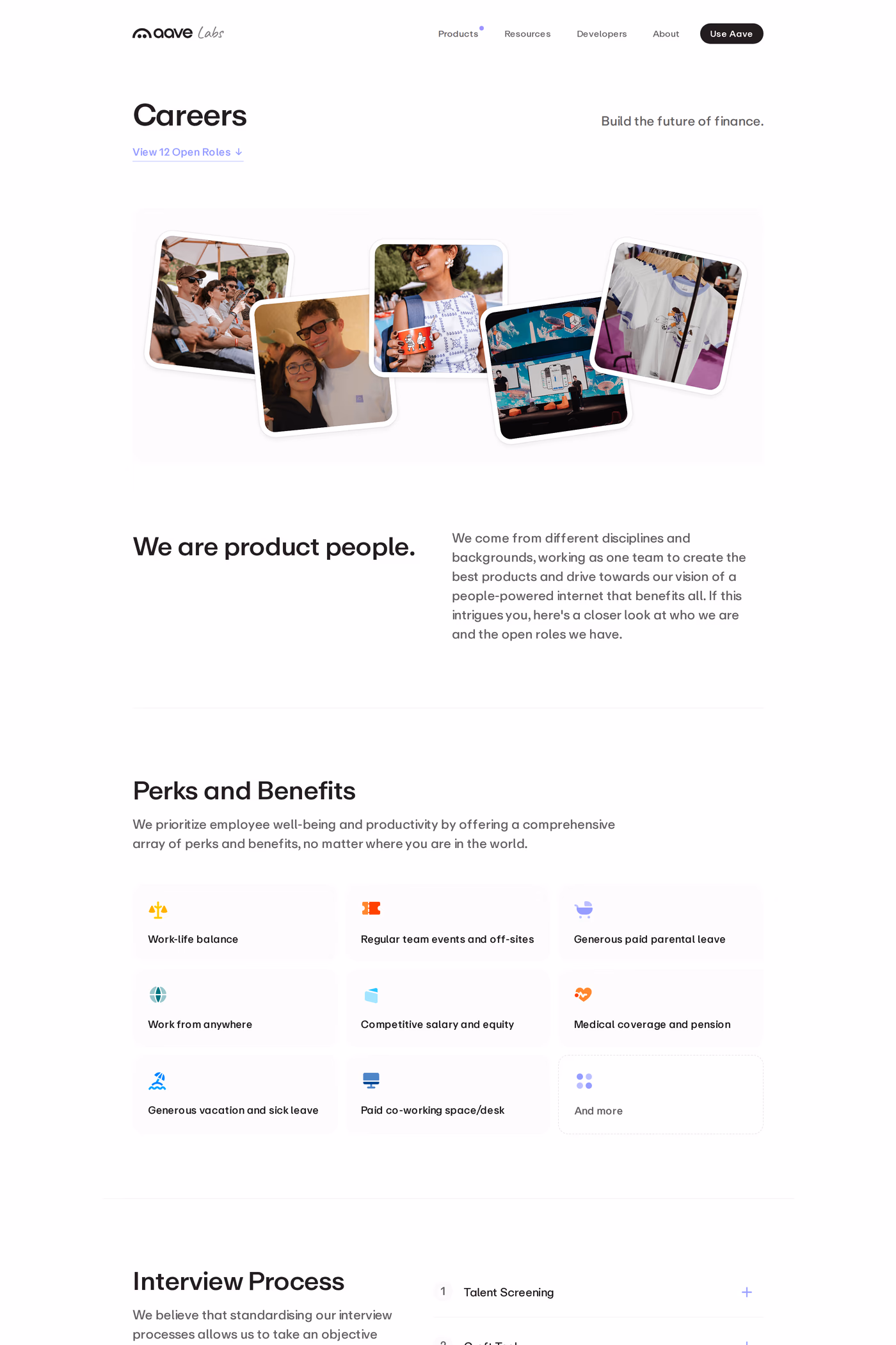Aave careers page