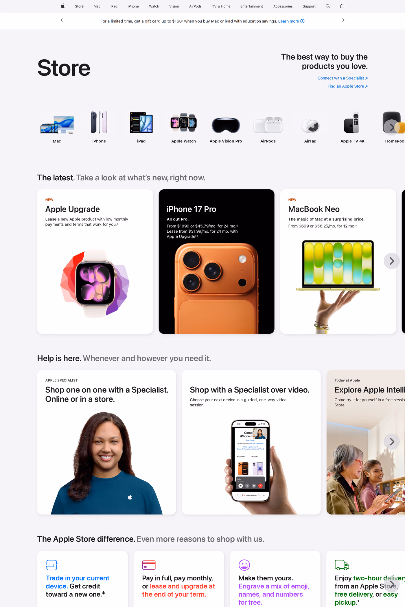 AirPods Pro 3 product listing page
