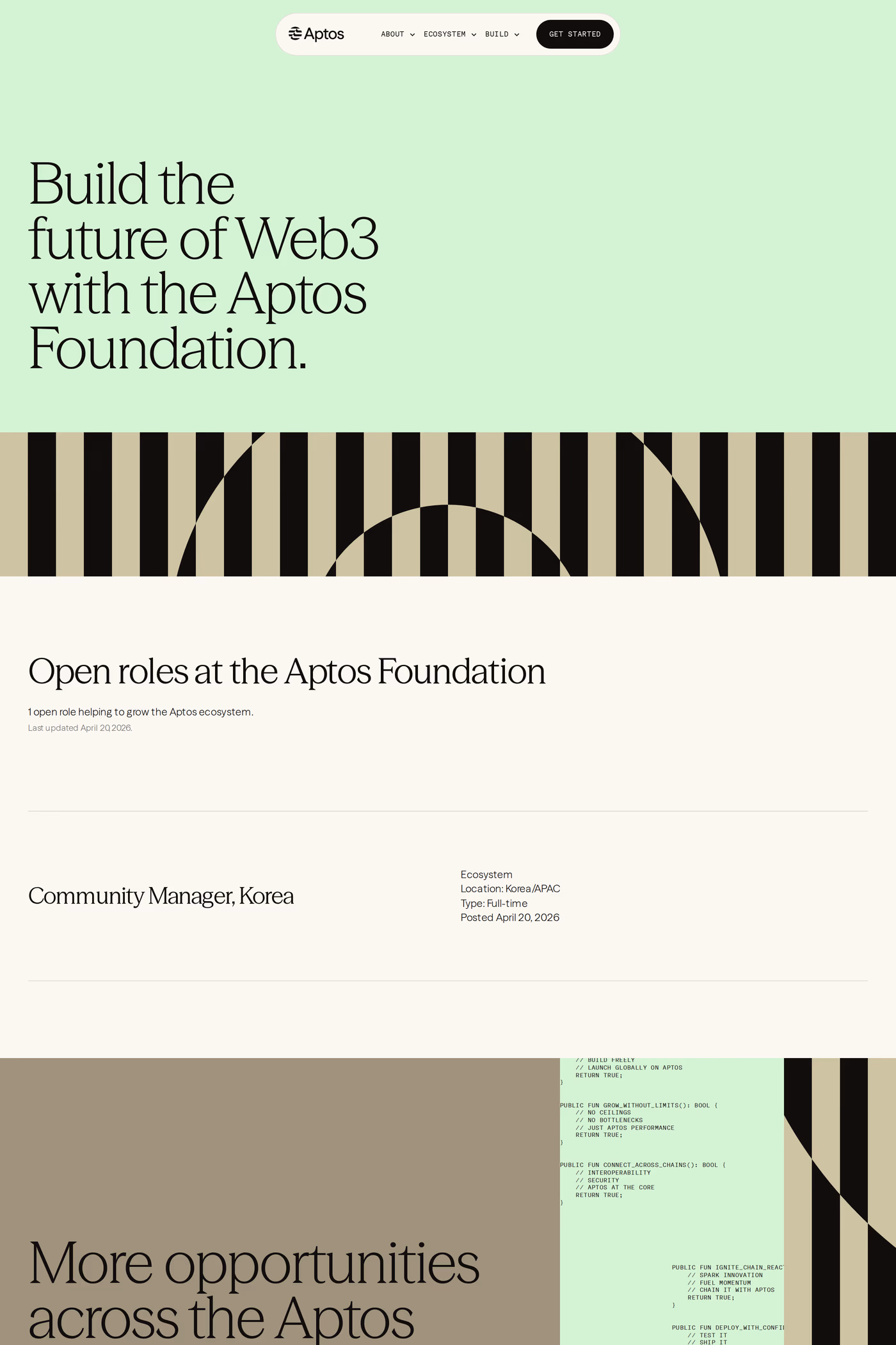 Aptos careers page