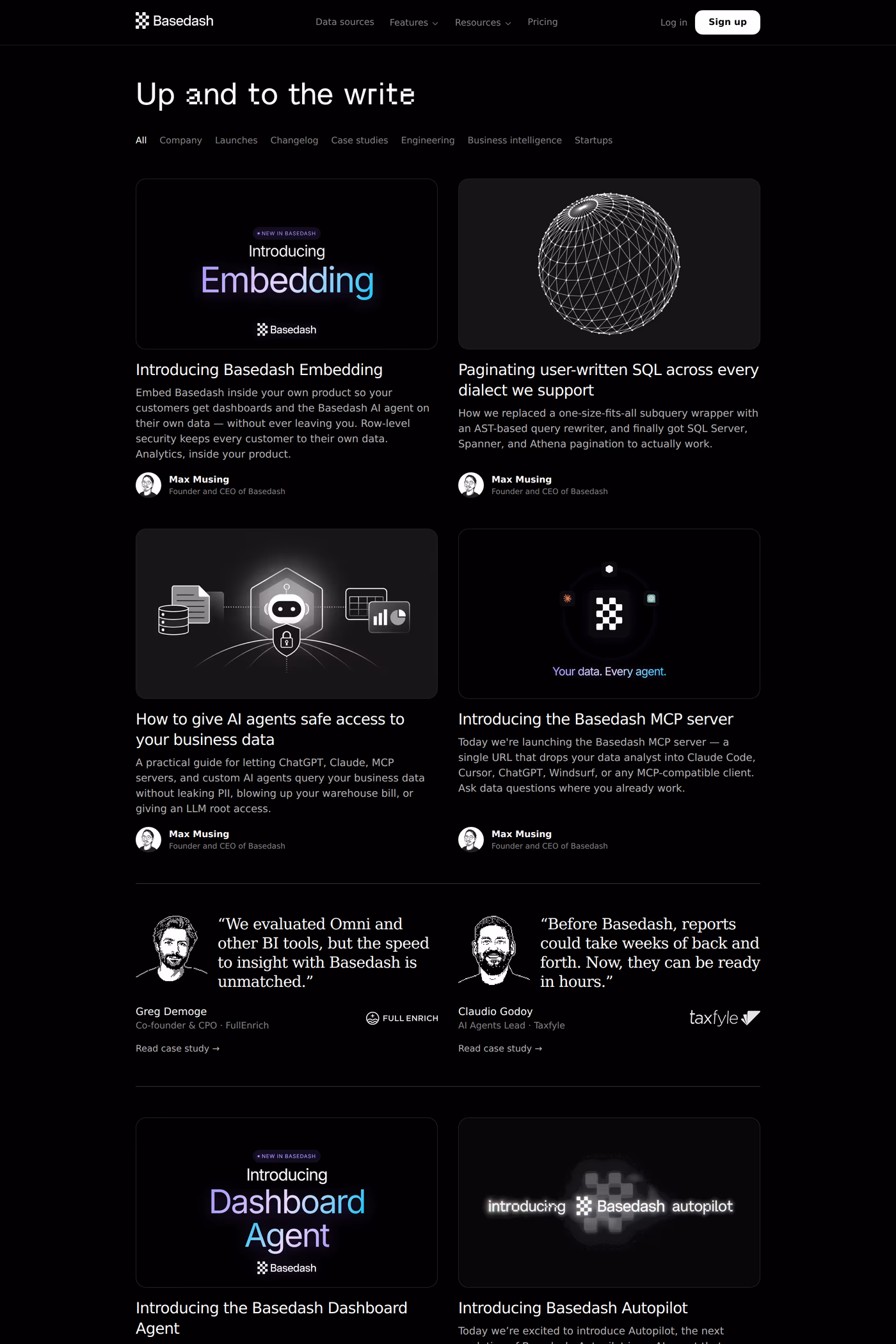Basedash blog page