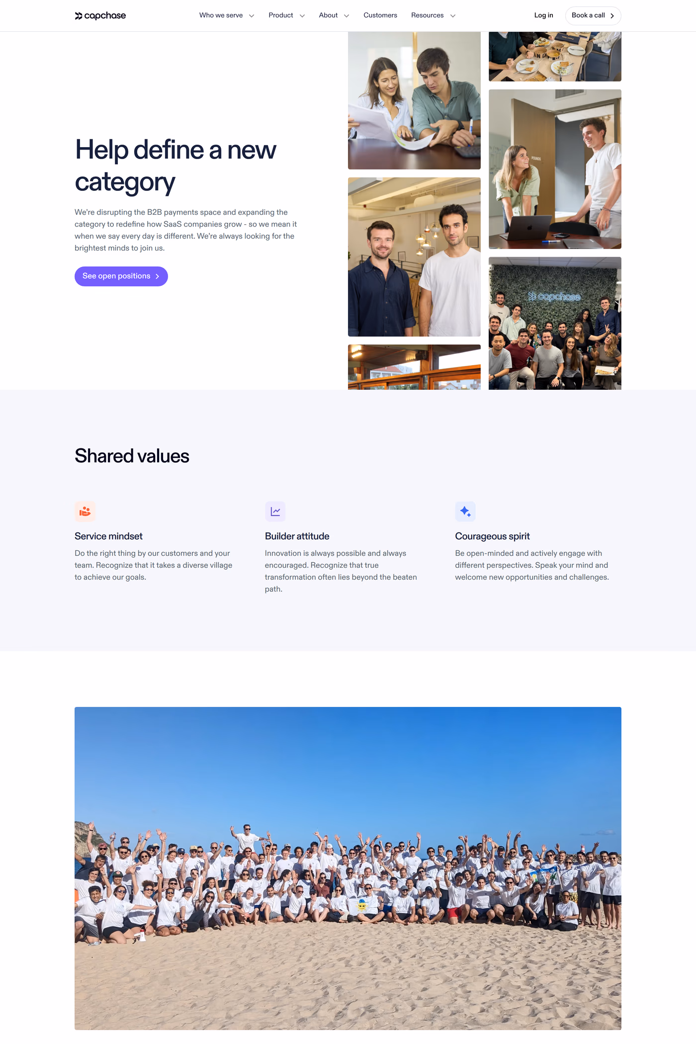 Capchase careers page