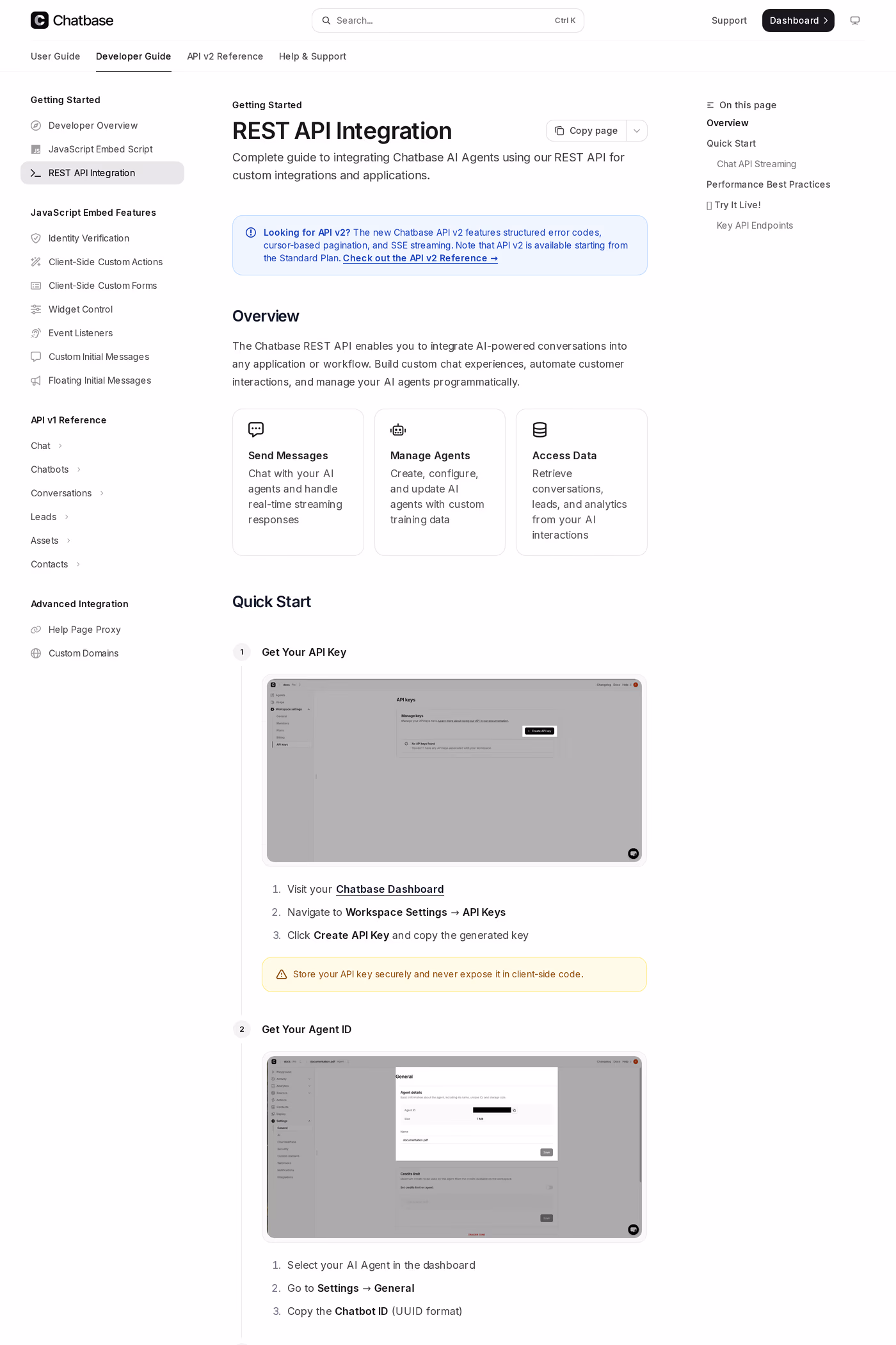 Chatbase docs page