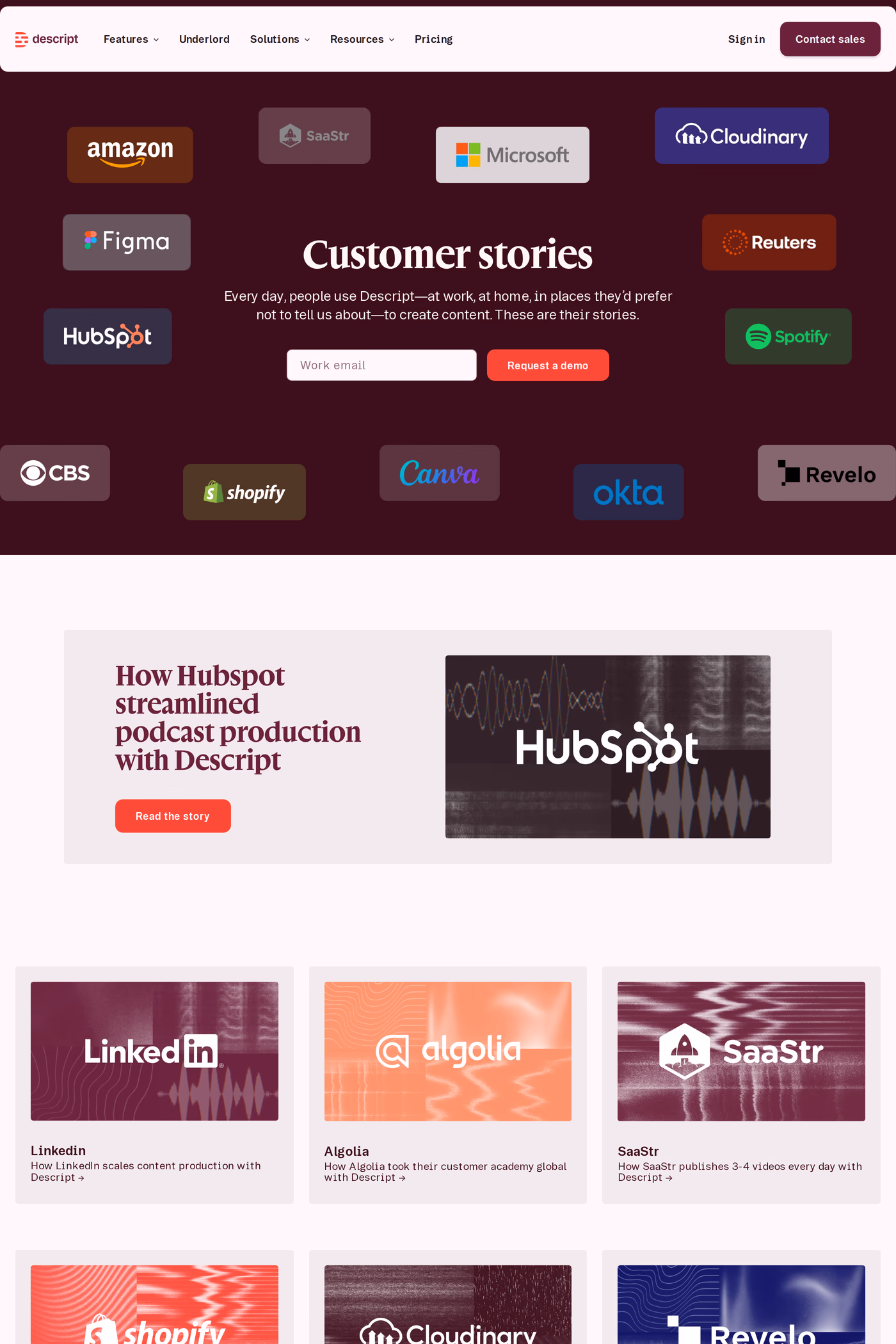 Descript case studies page