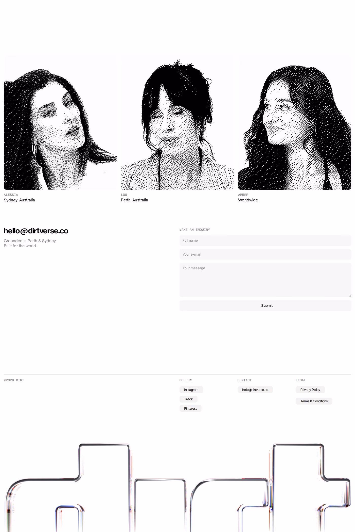 Dirt contact page