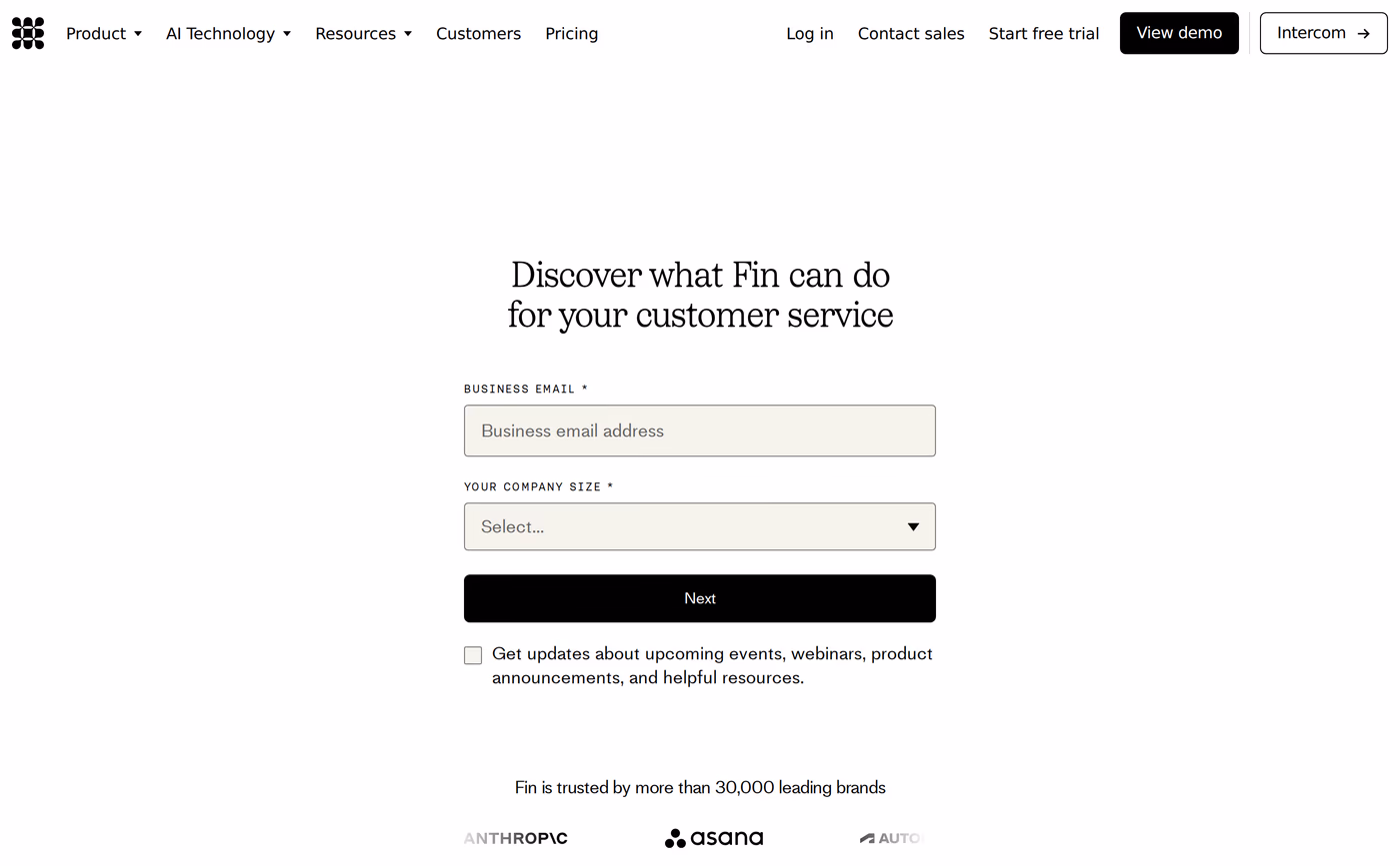 Fin contact page