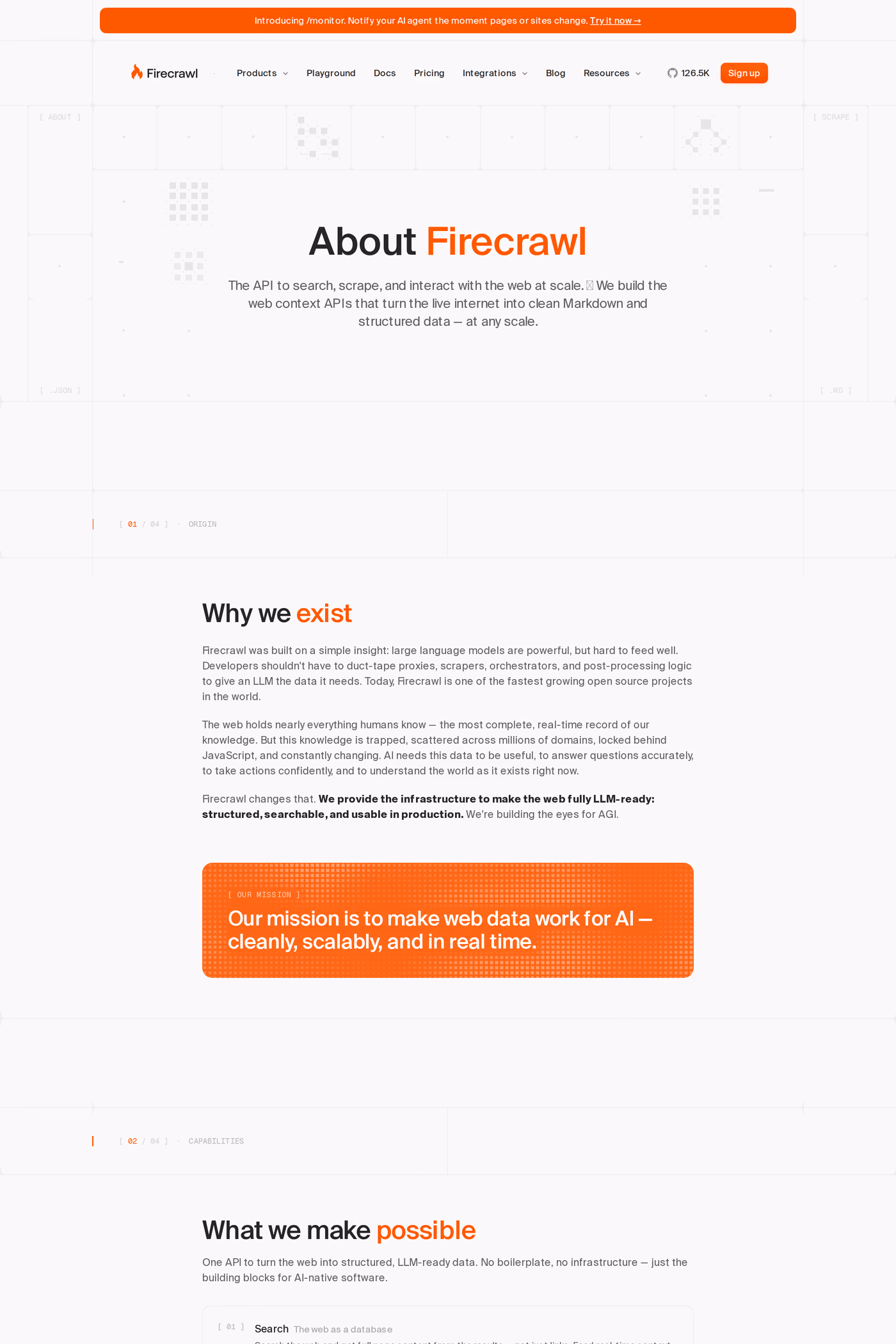 Firecrawl about page