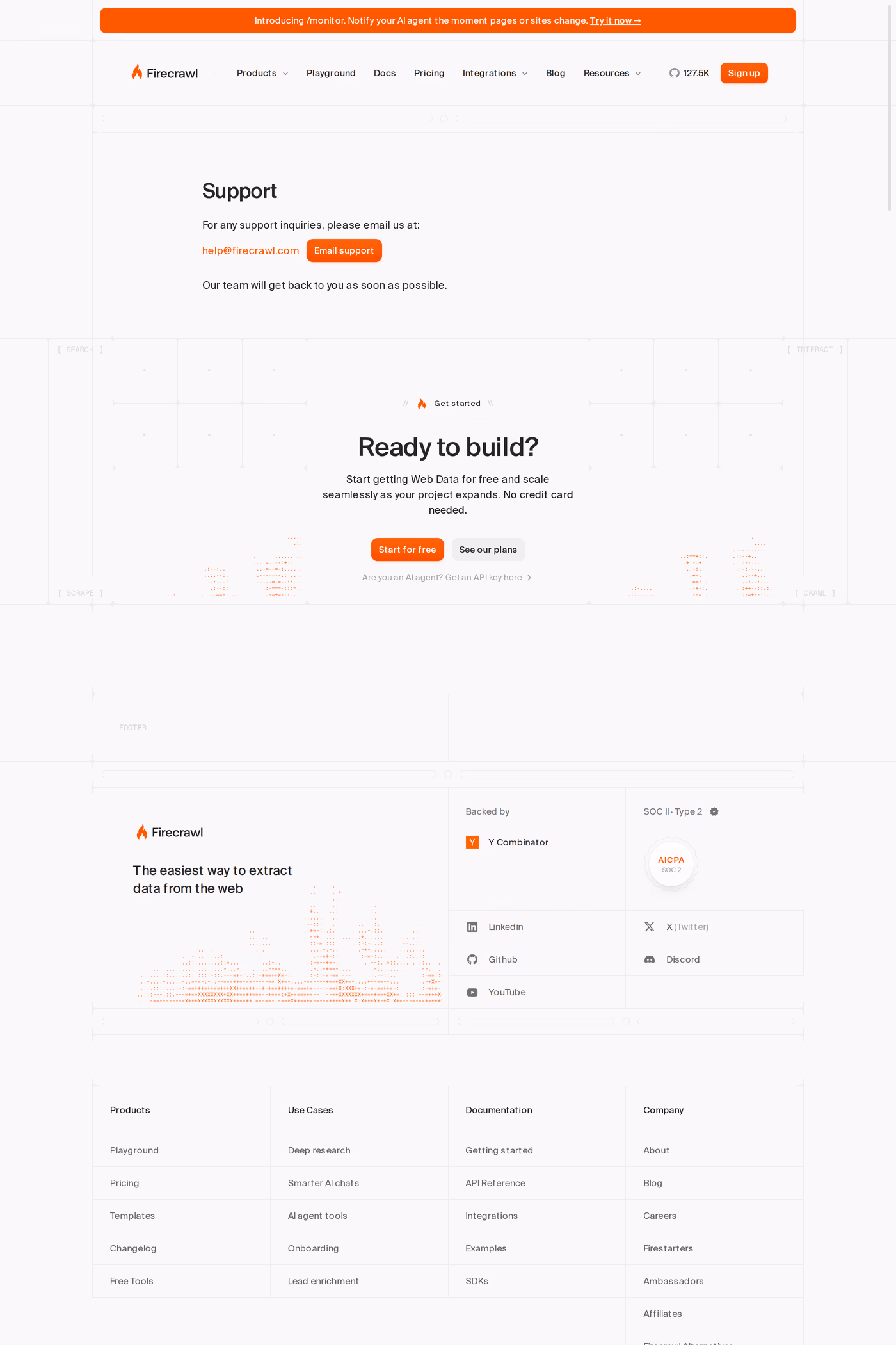 Firecrawl contact page