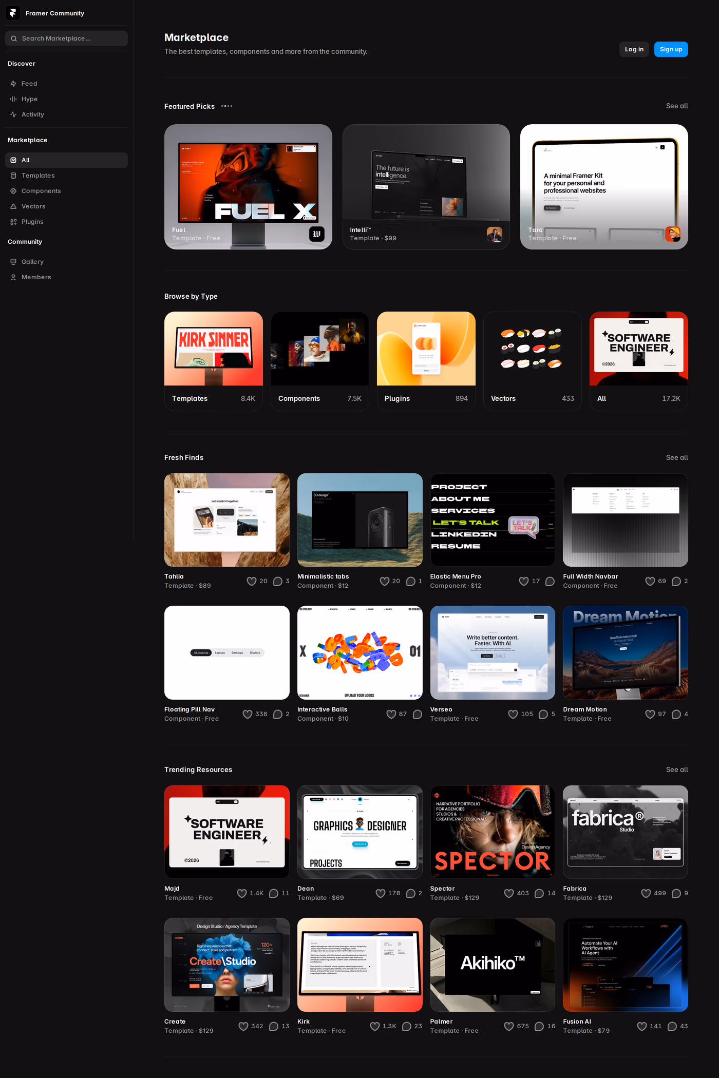 Framer work page