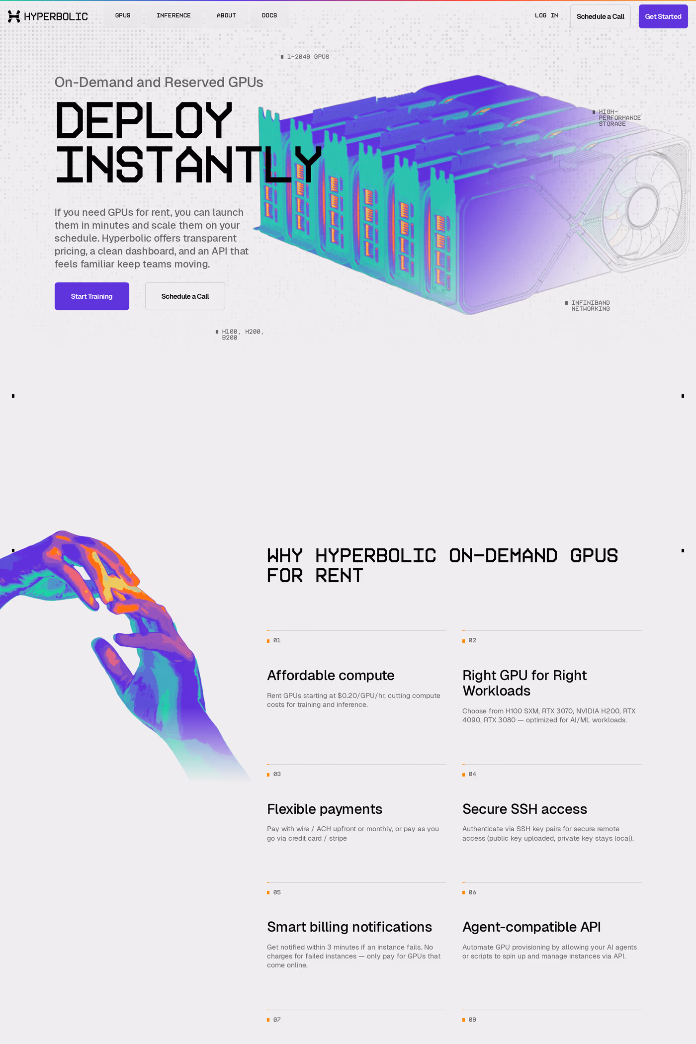 Hyperbolic pricing page