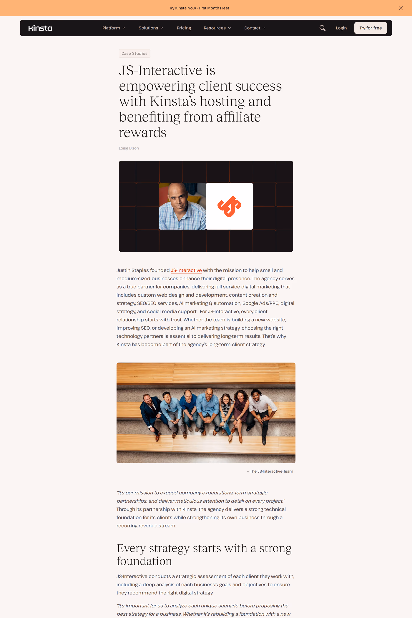 Kinsta work page
