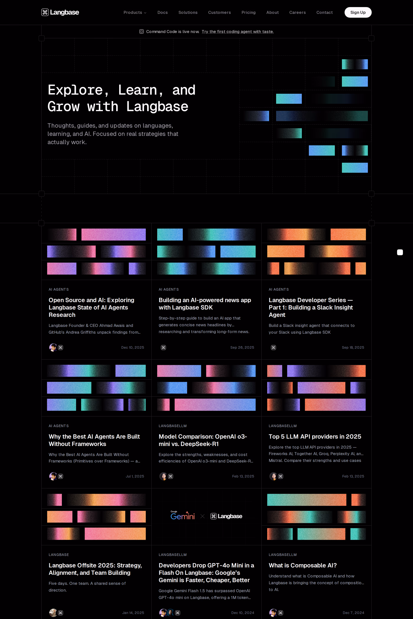 Langbase blog page