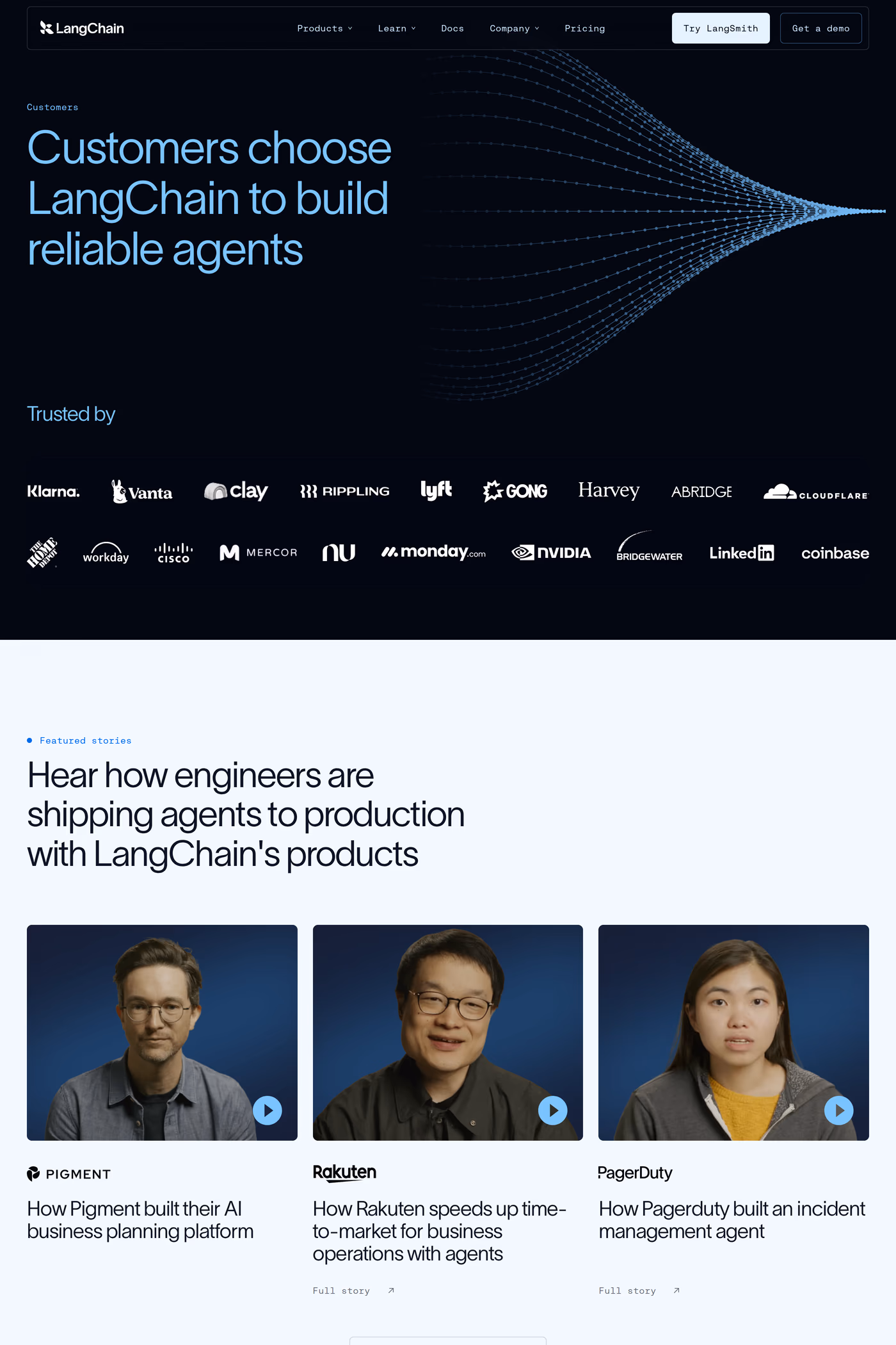 LangChain case studies page