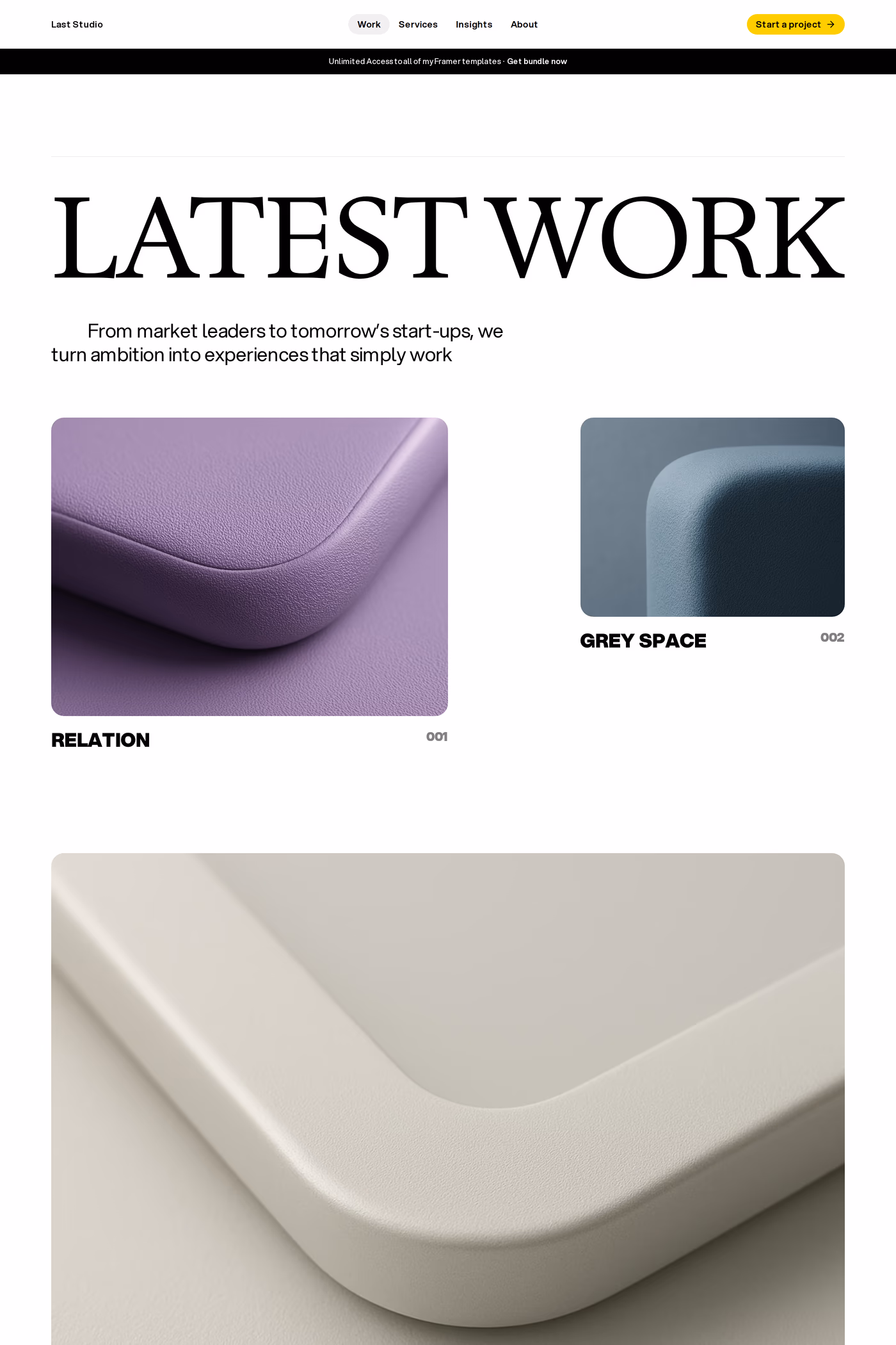 Last Studio work page
