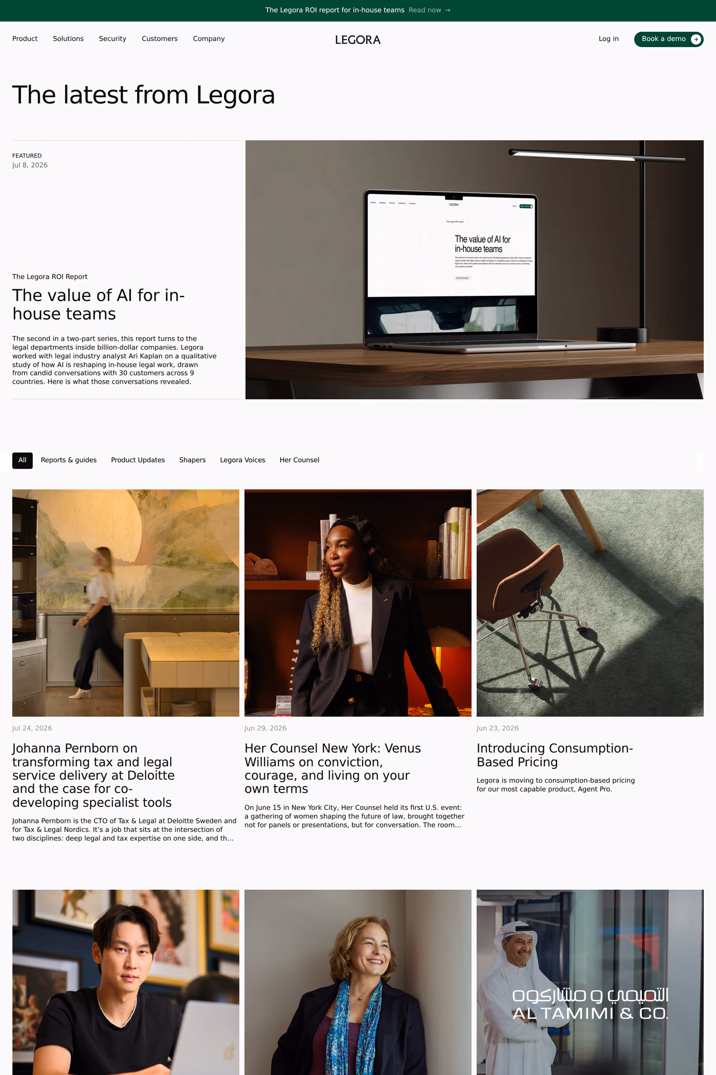 Legora blog page