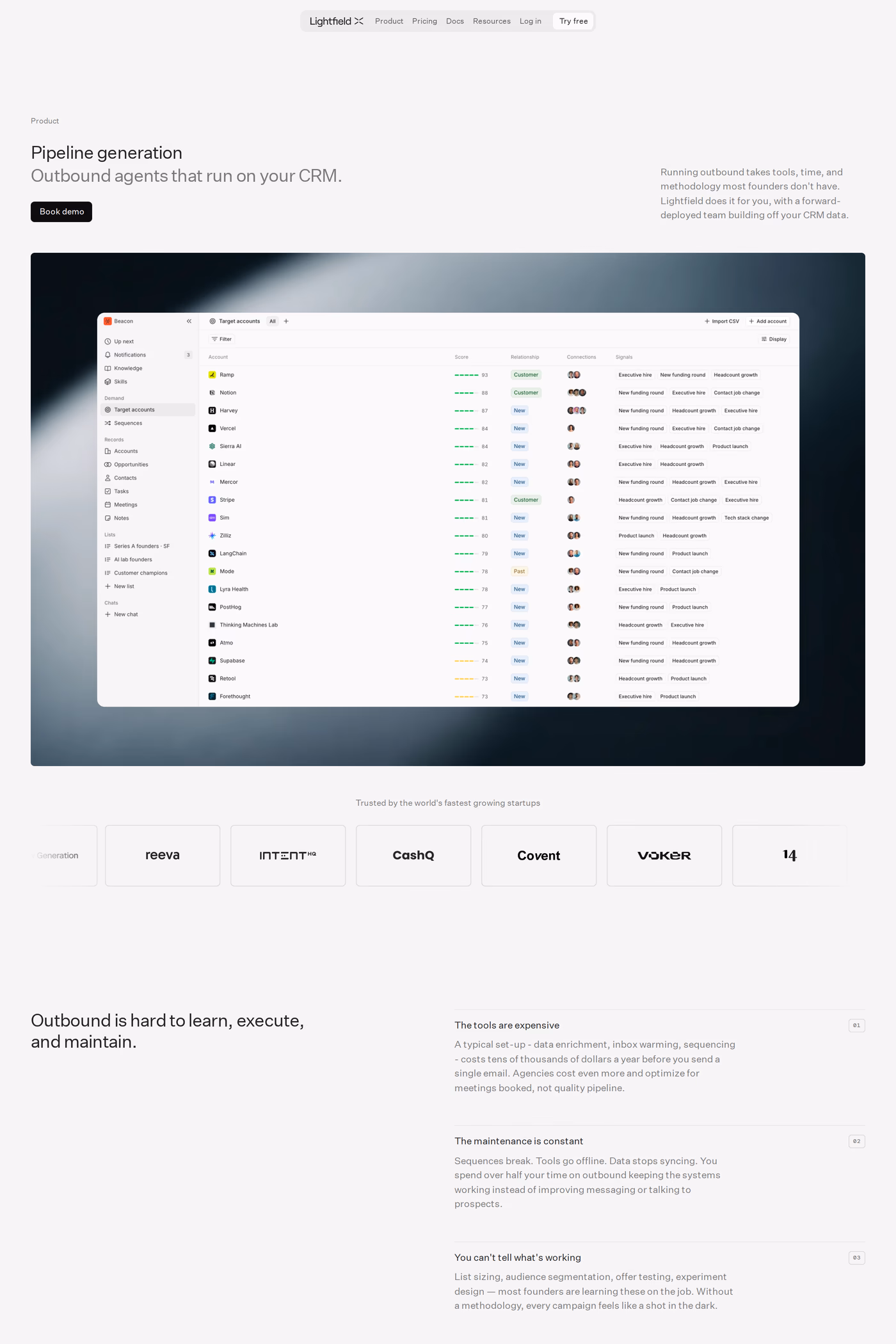 Lightfield features page