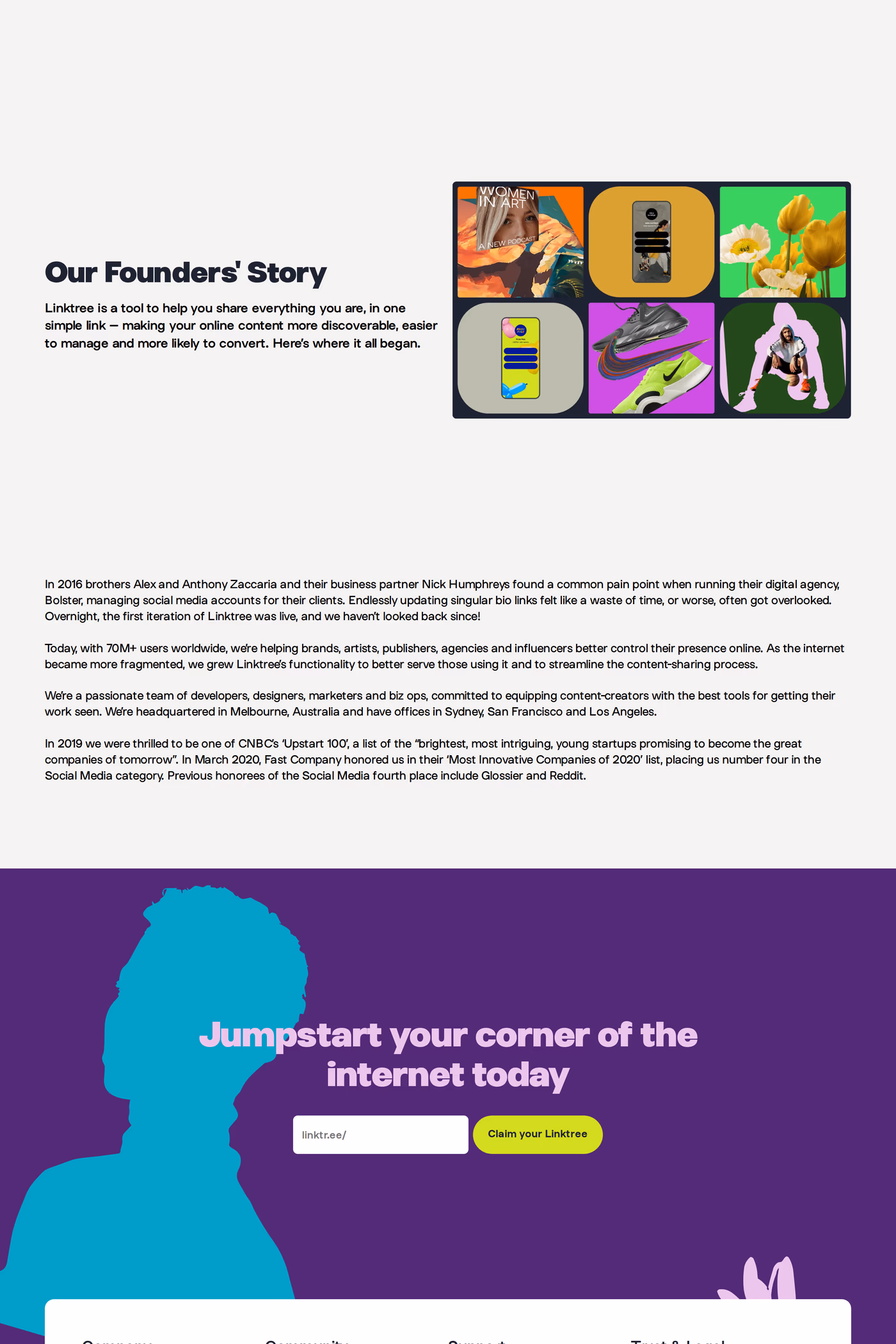 Linktree about page