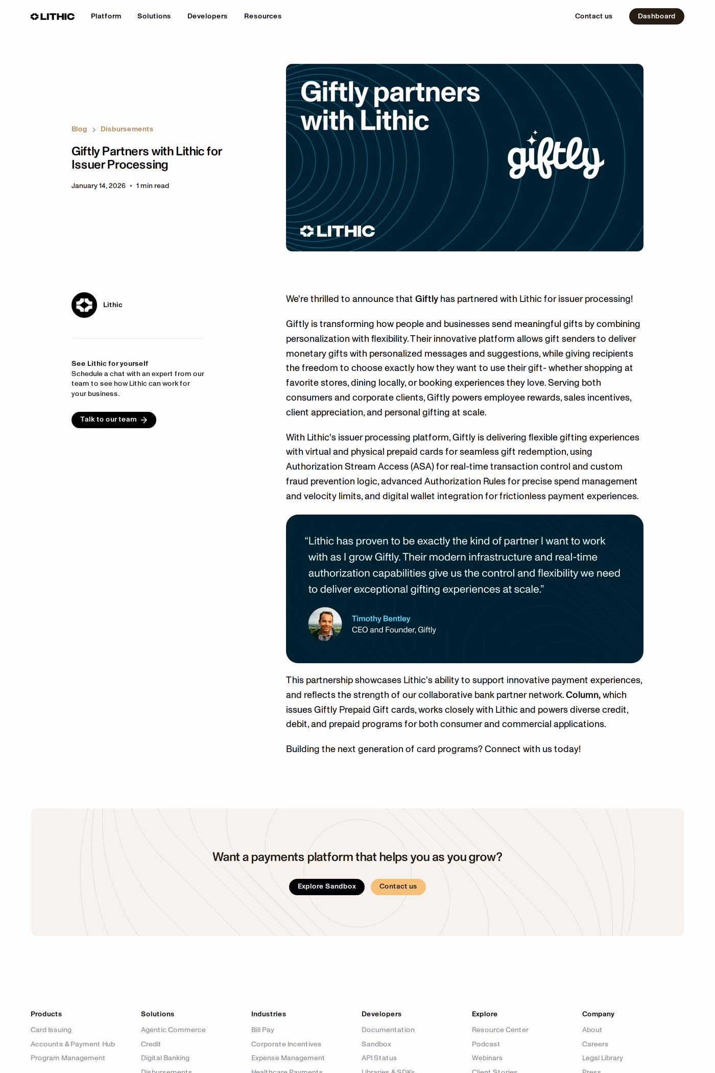 Lithic blog page