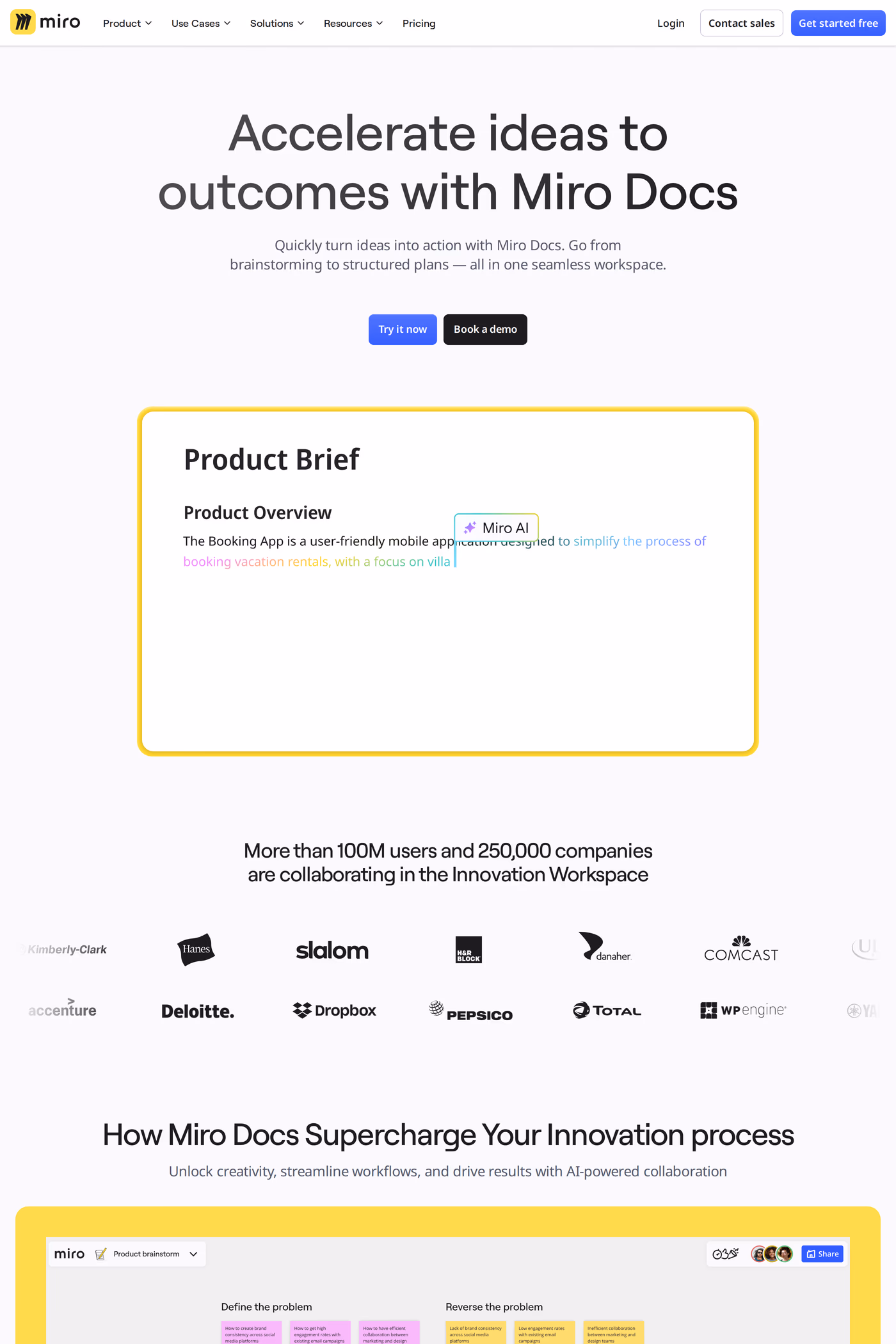 Miro Intelligent Canvas docs page