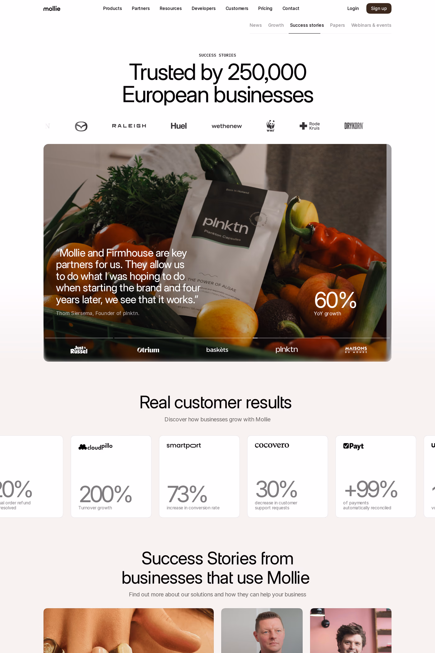 Mollie case studies page