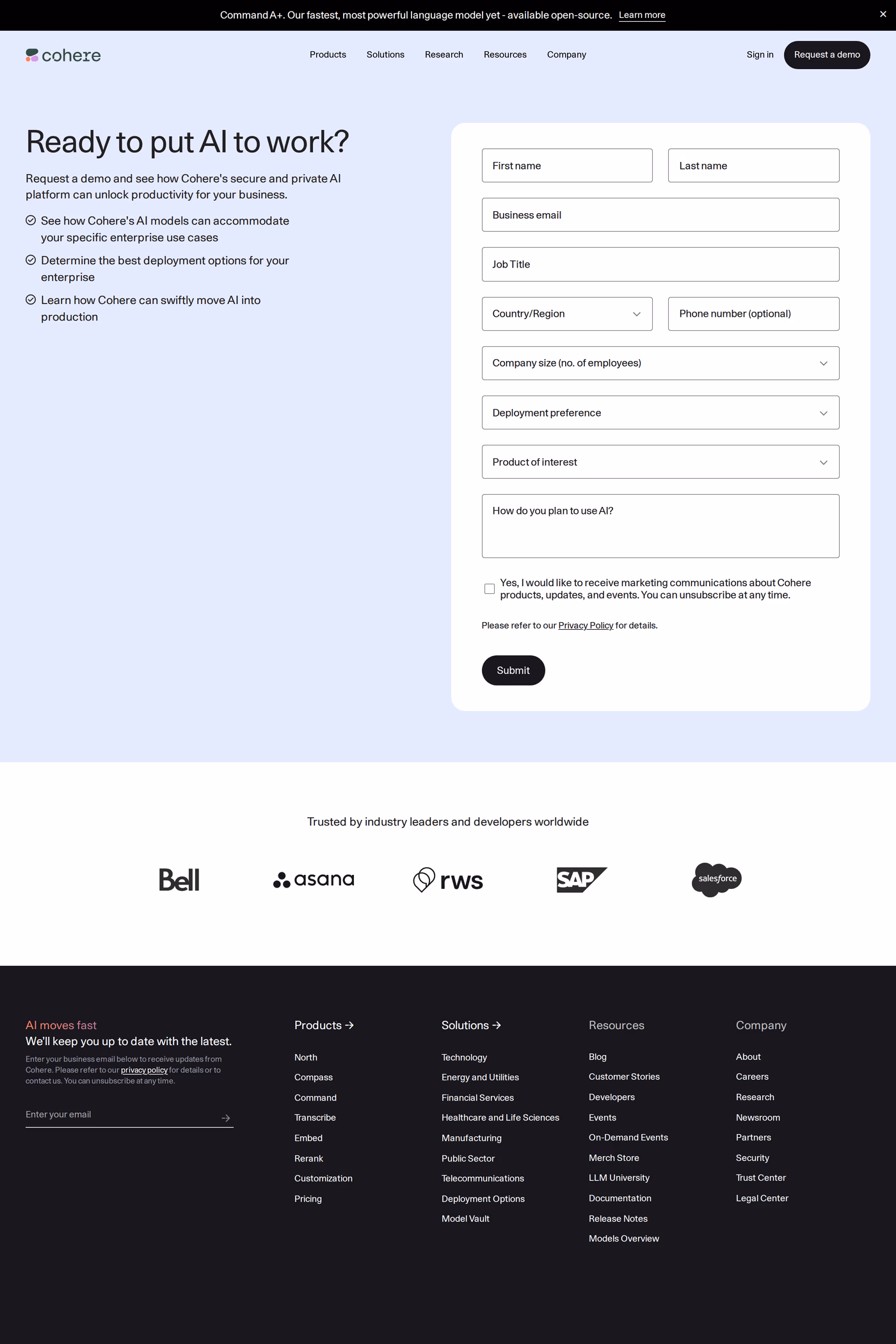 North contact page