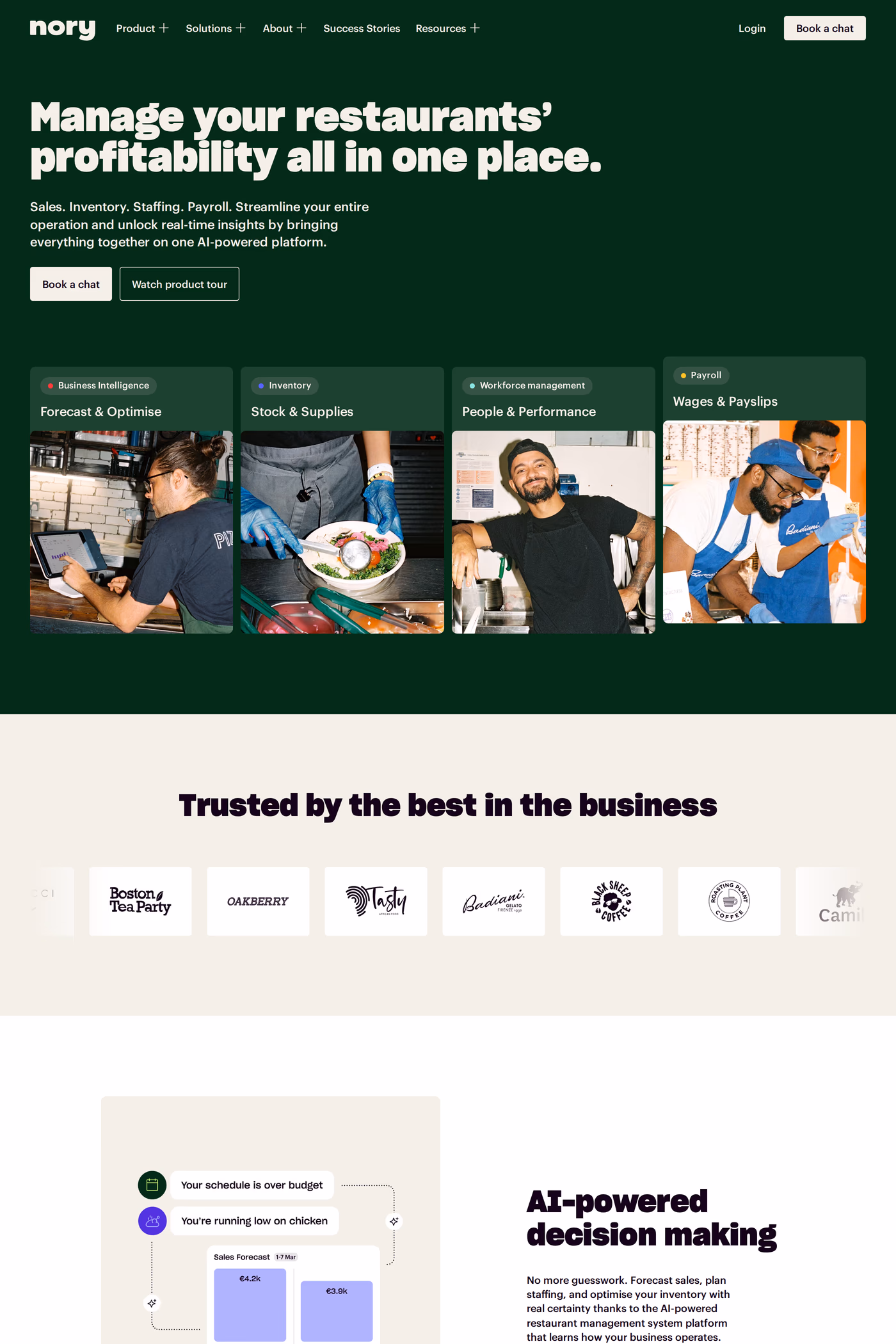 Nory features page