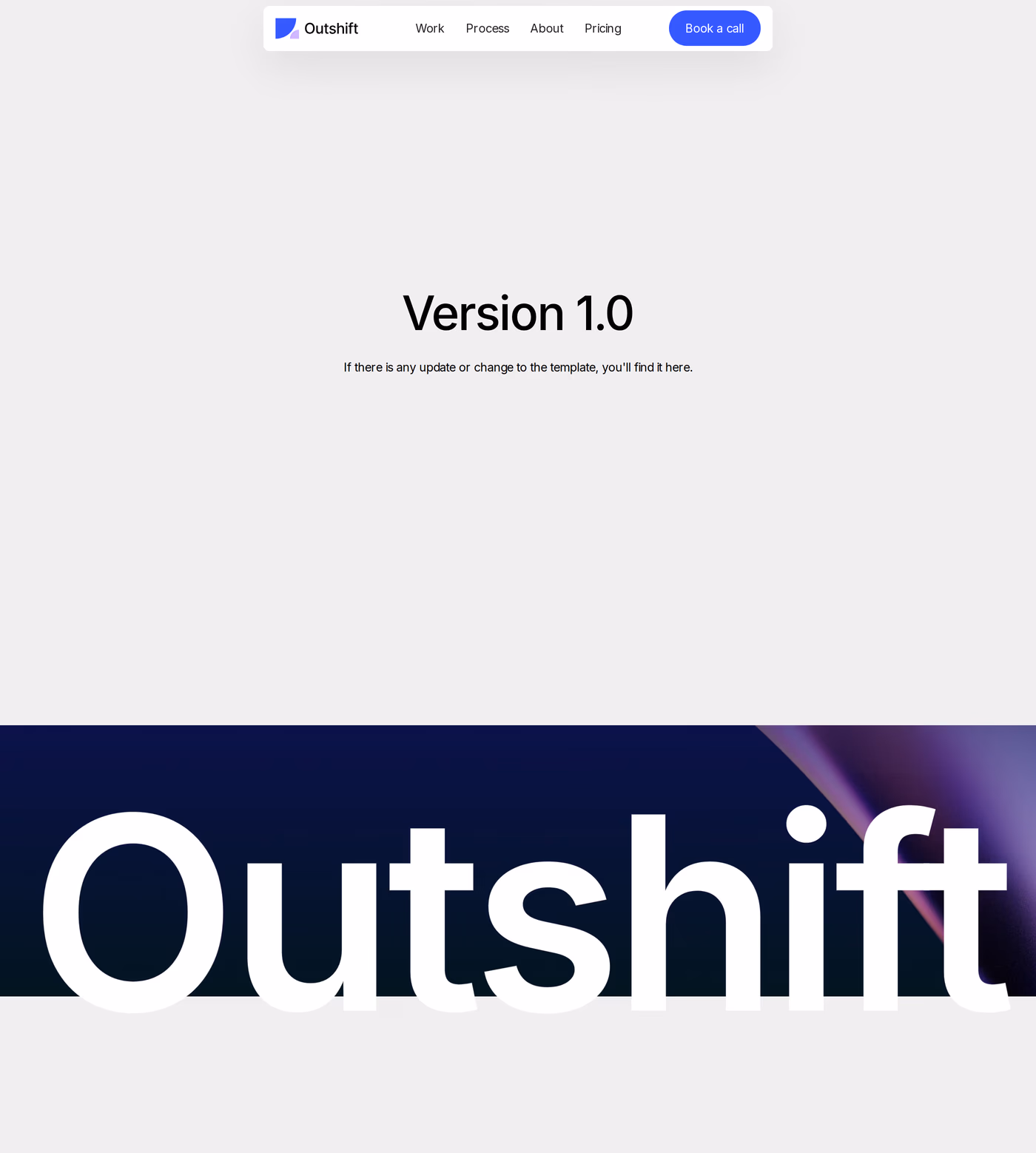 Outshift changelog page