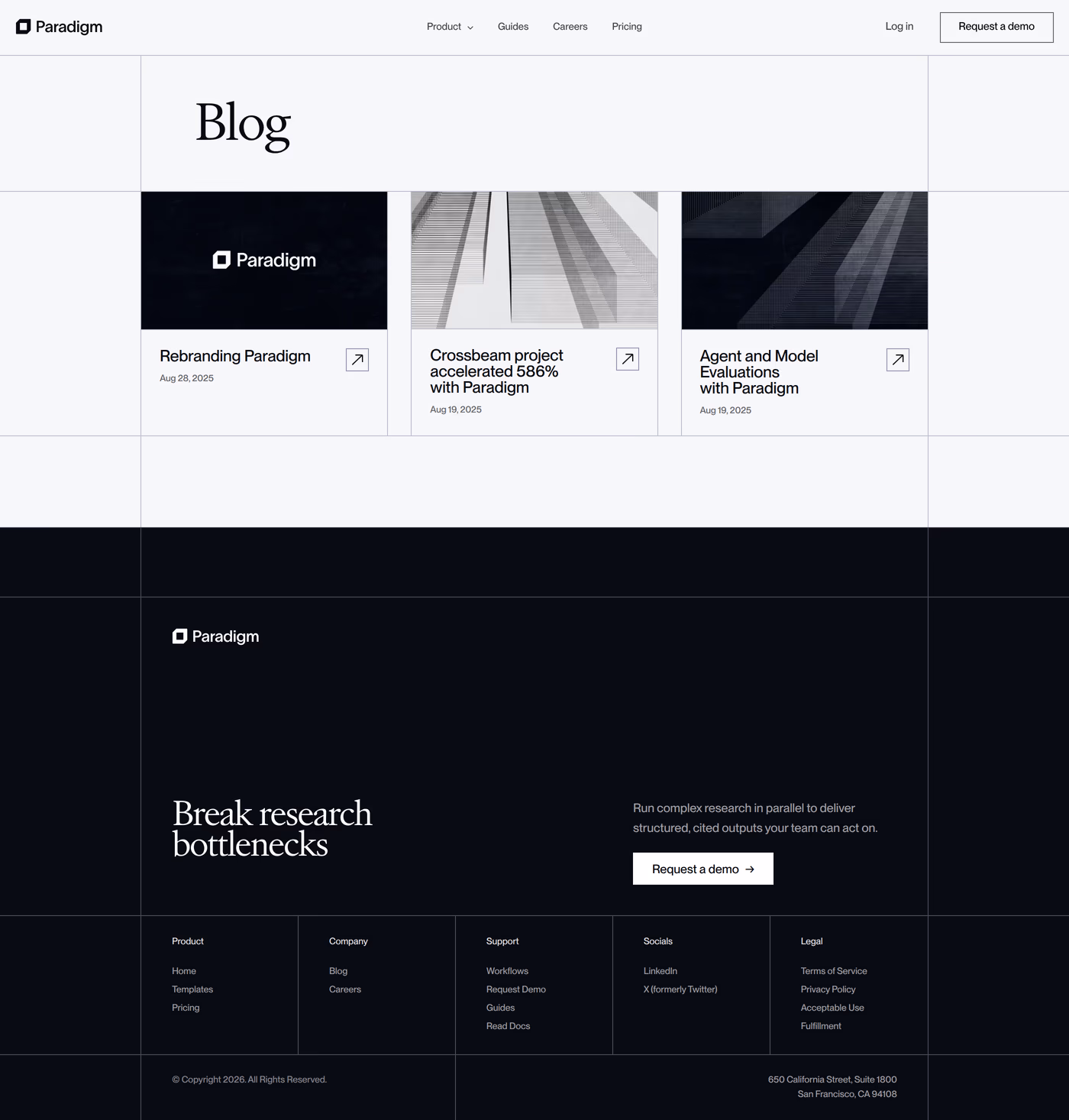 Paradigm blog page