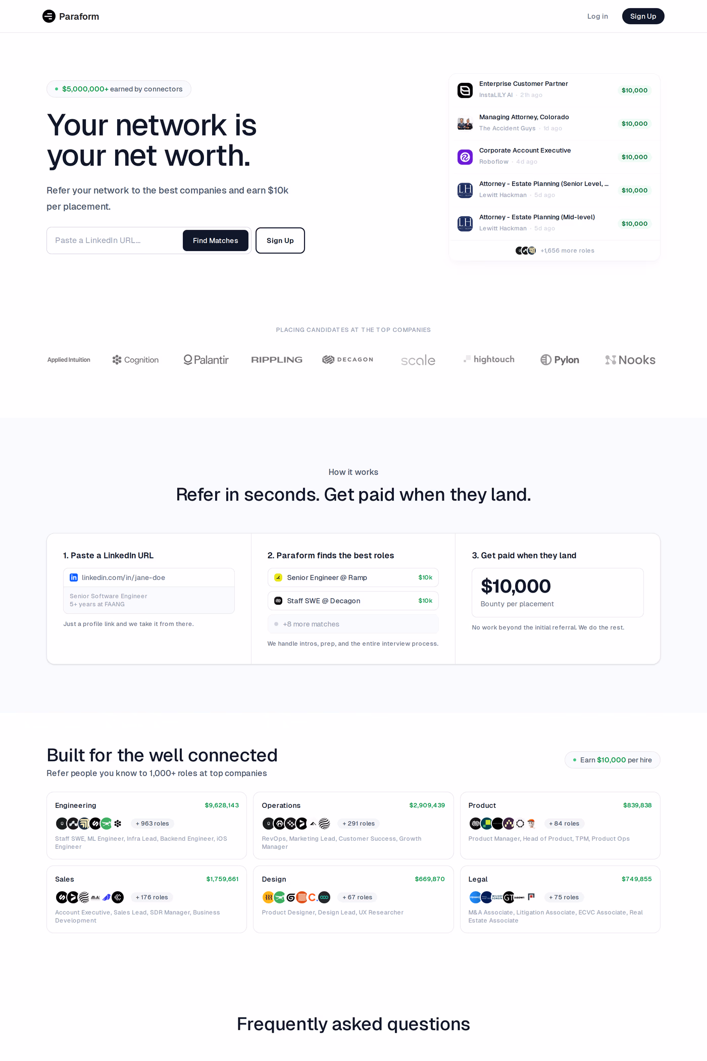 Paraform features page