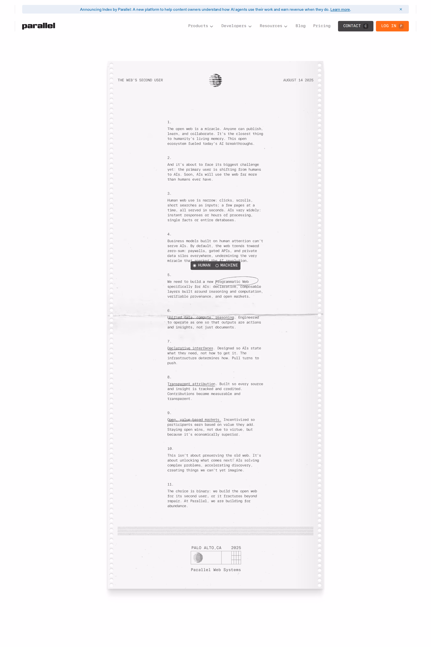 Parallel about page