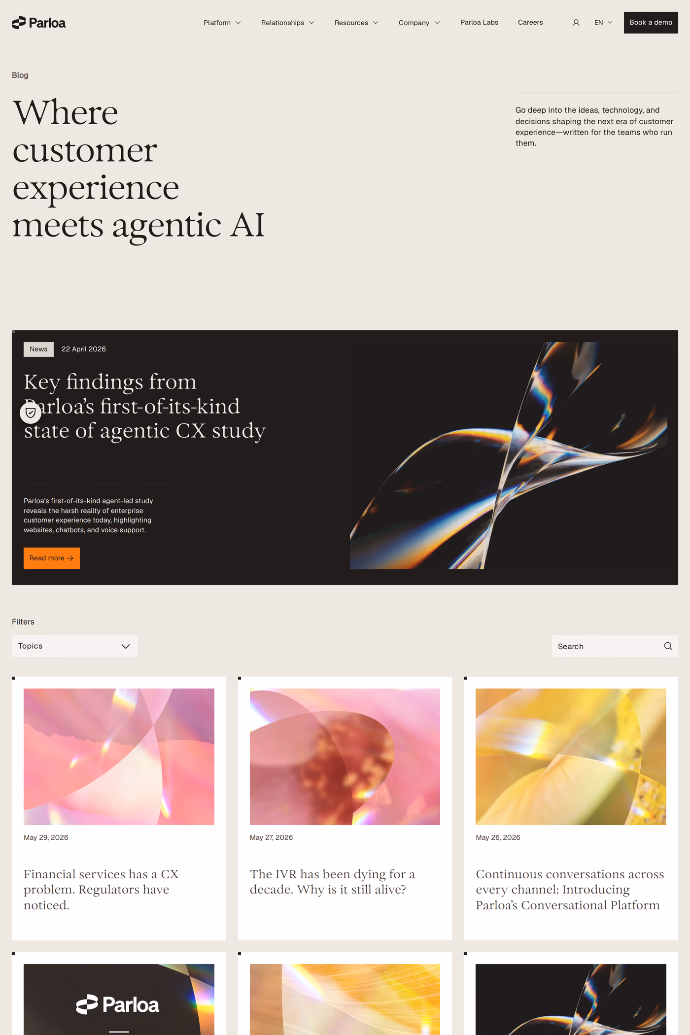 Parloa blog page