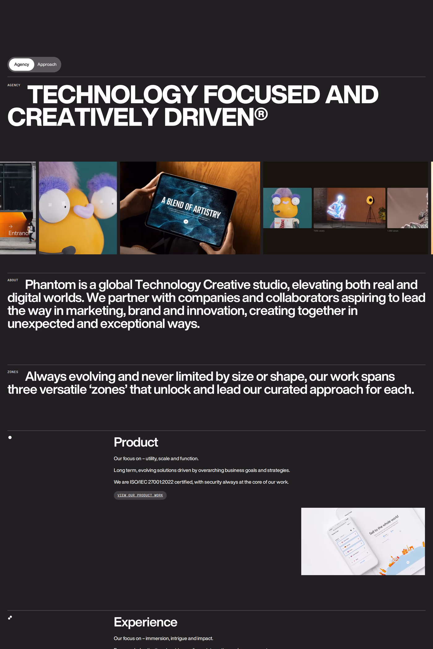 Phantom Studios about page