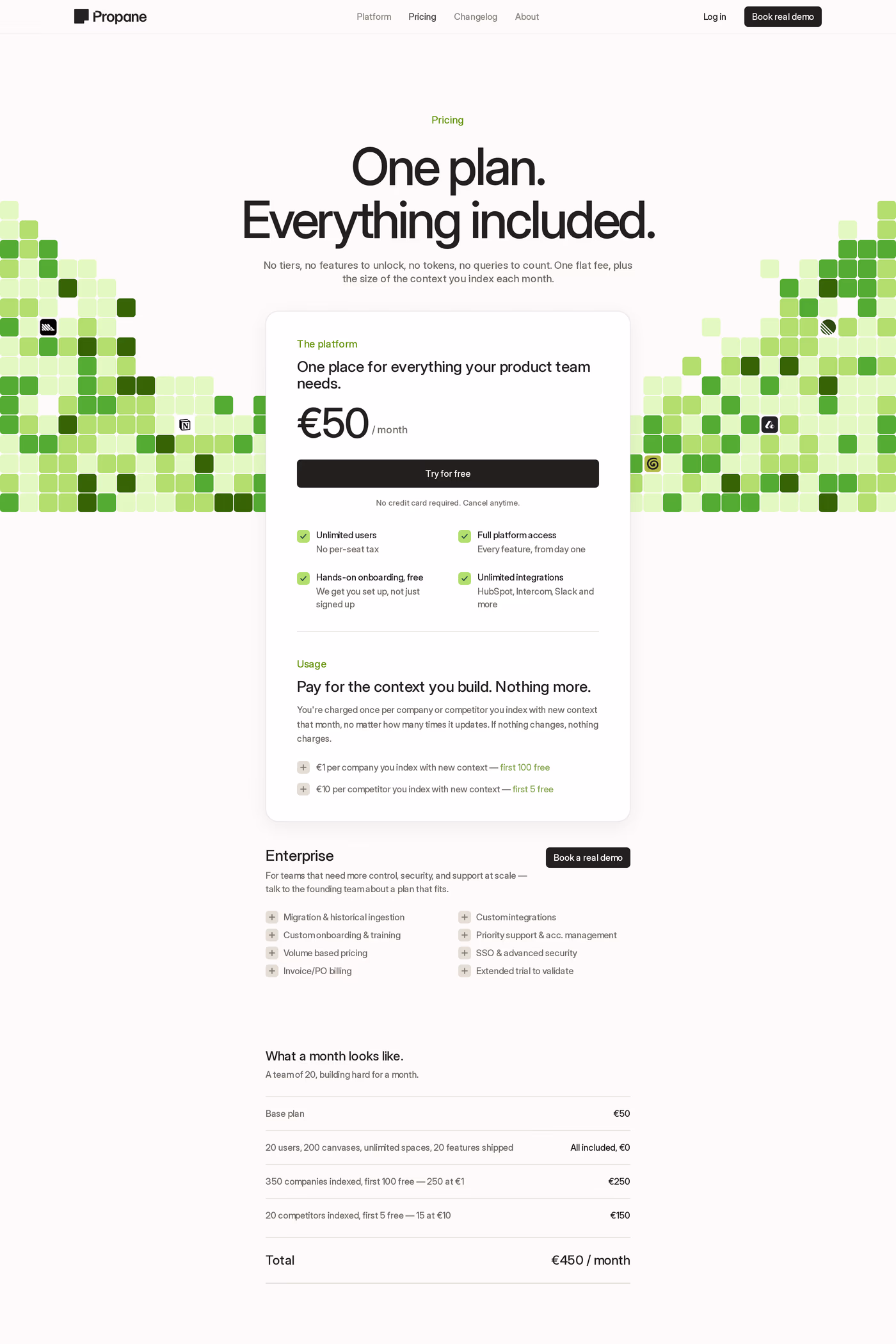 Propane pricing page