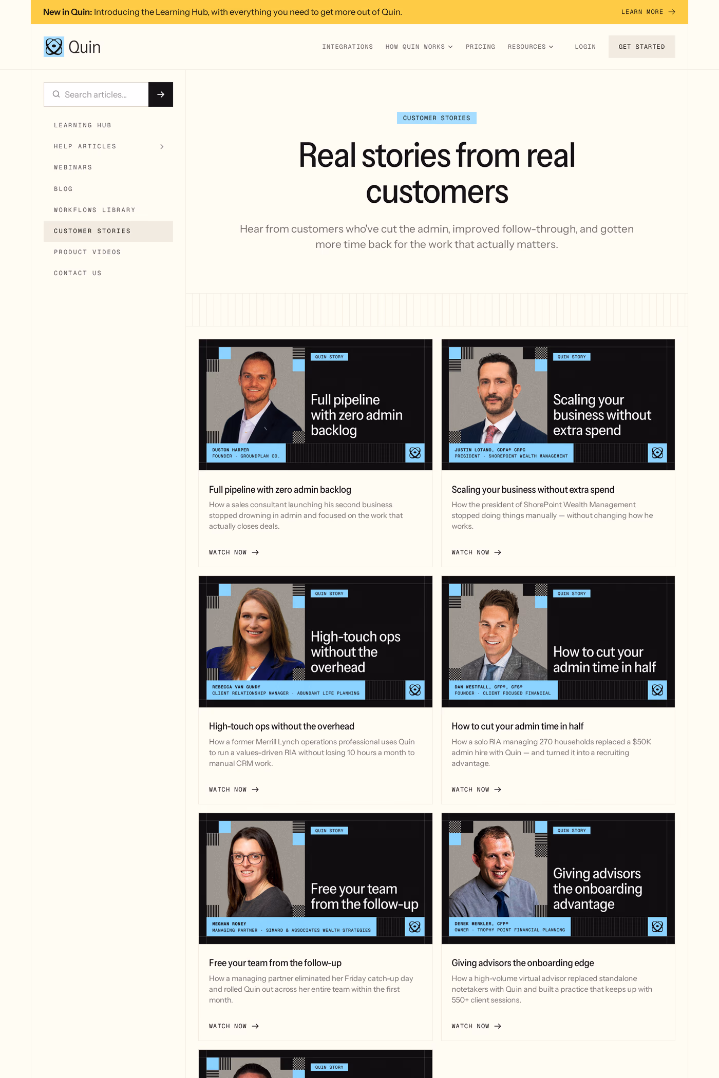 Quin case studies page