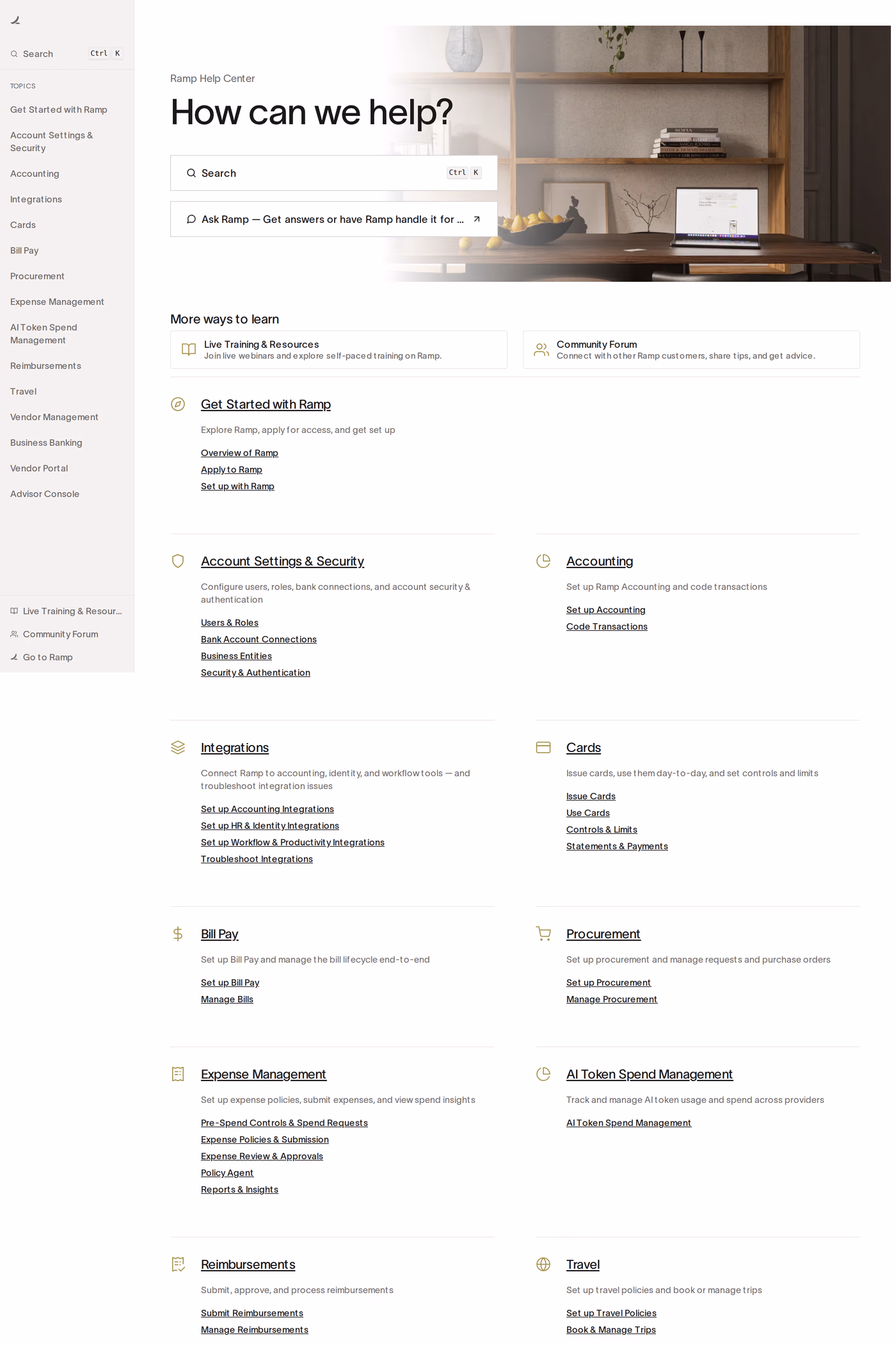 Ramp Accounts Payable docs page