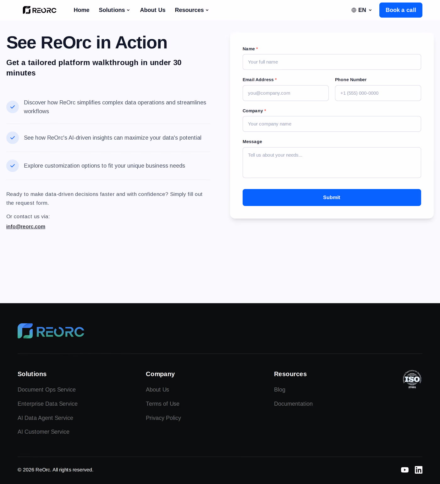 ReOrc contact page