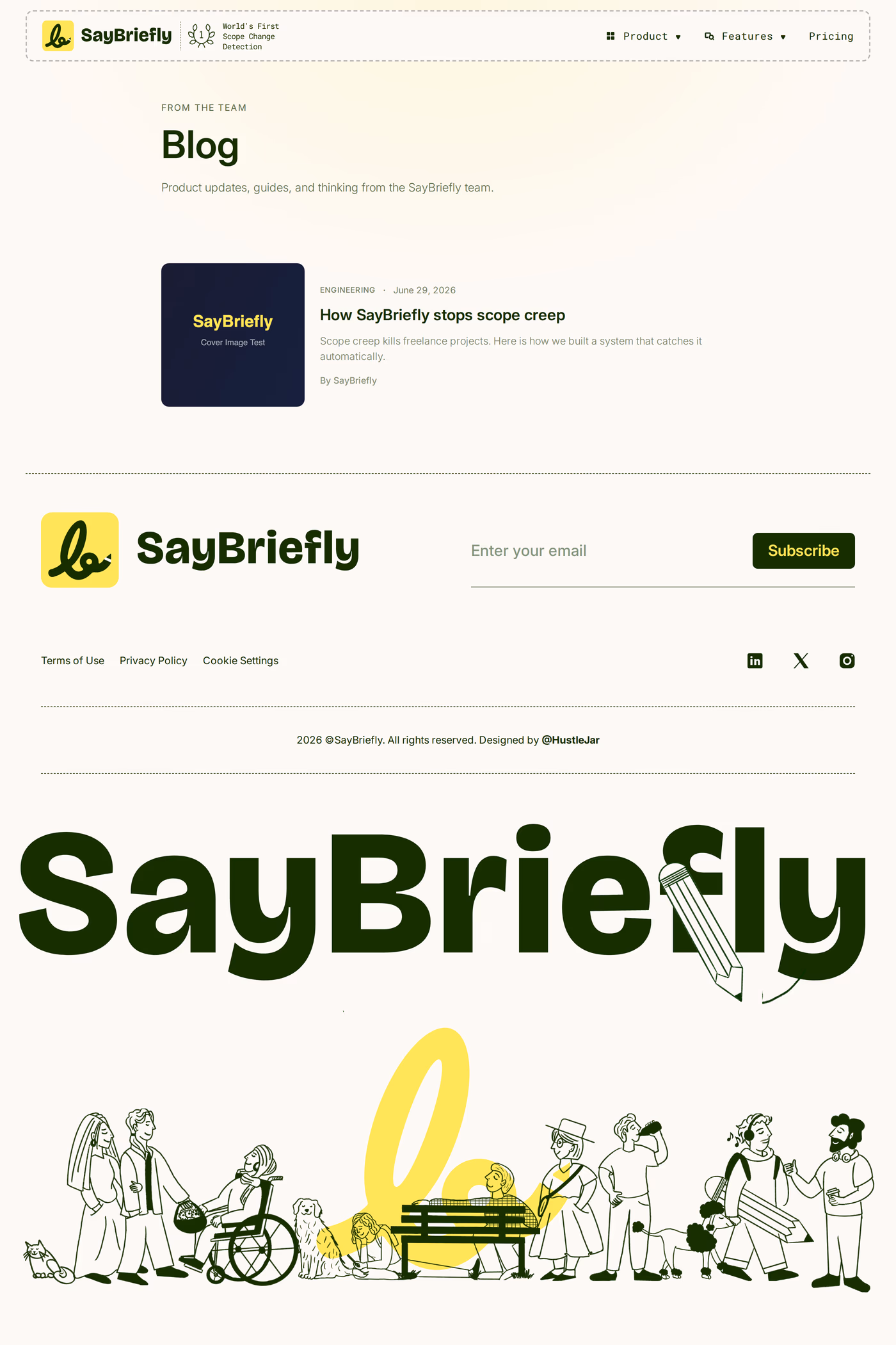 SayBriefly blog page