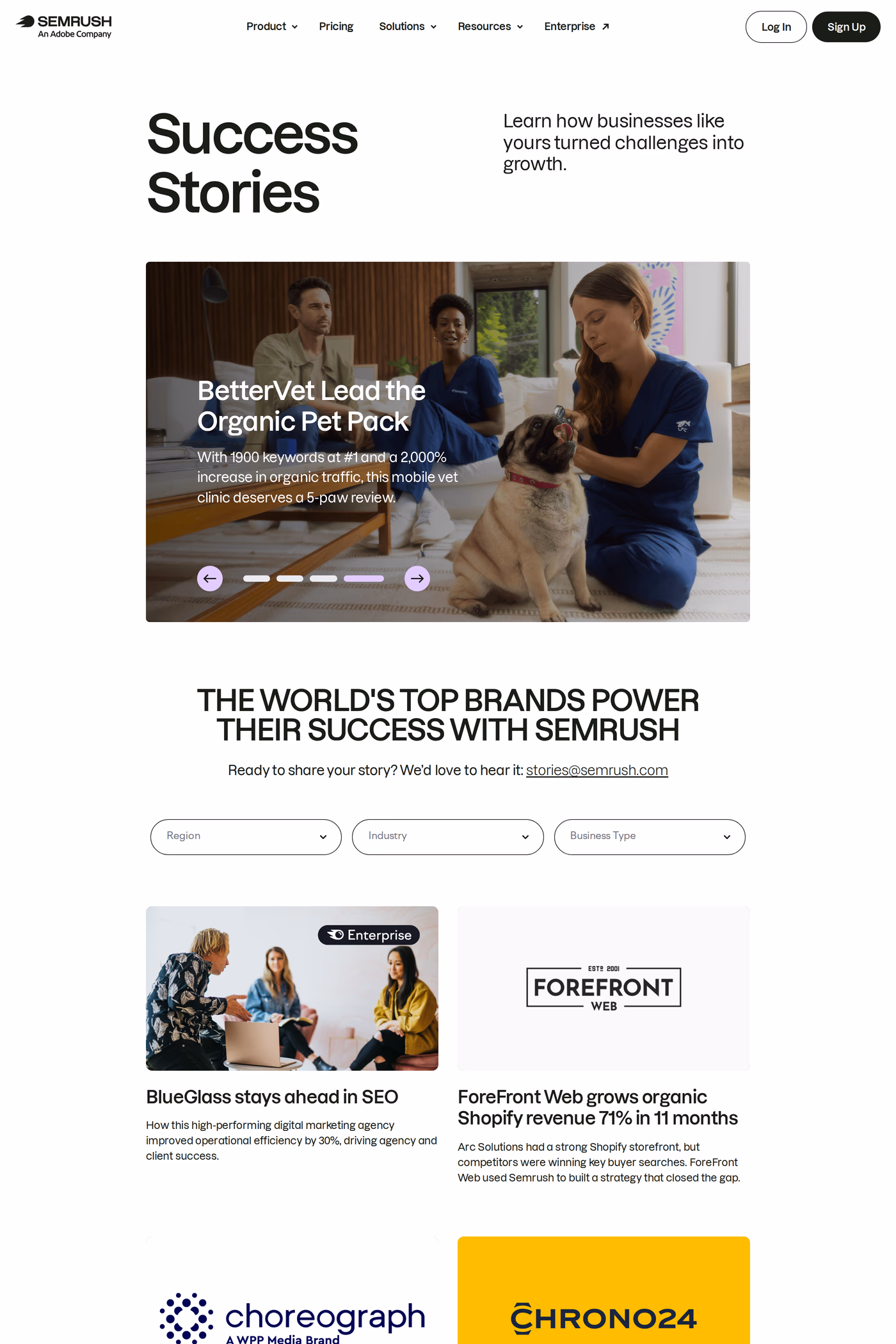 Semrush about page