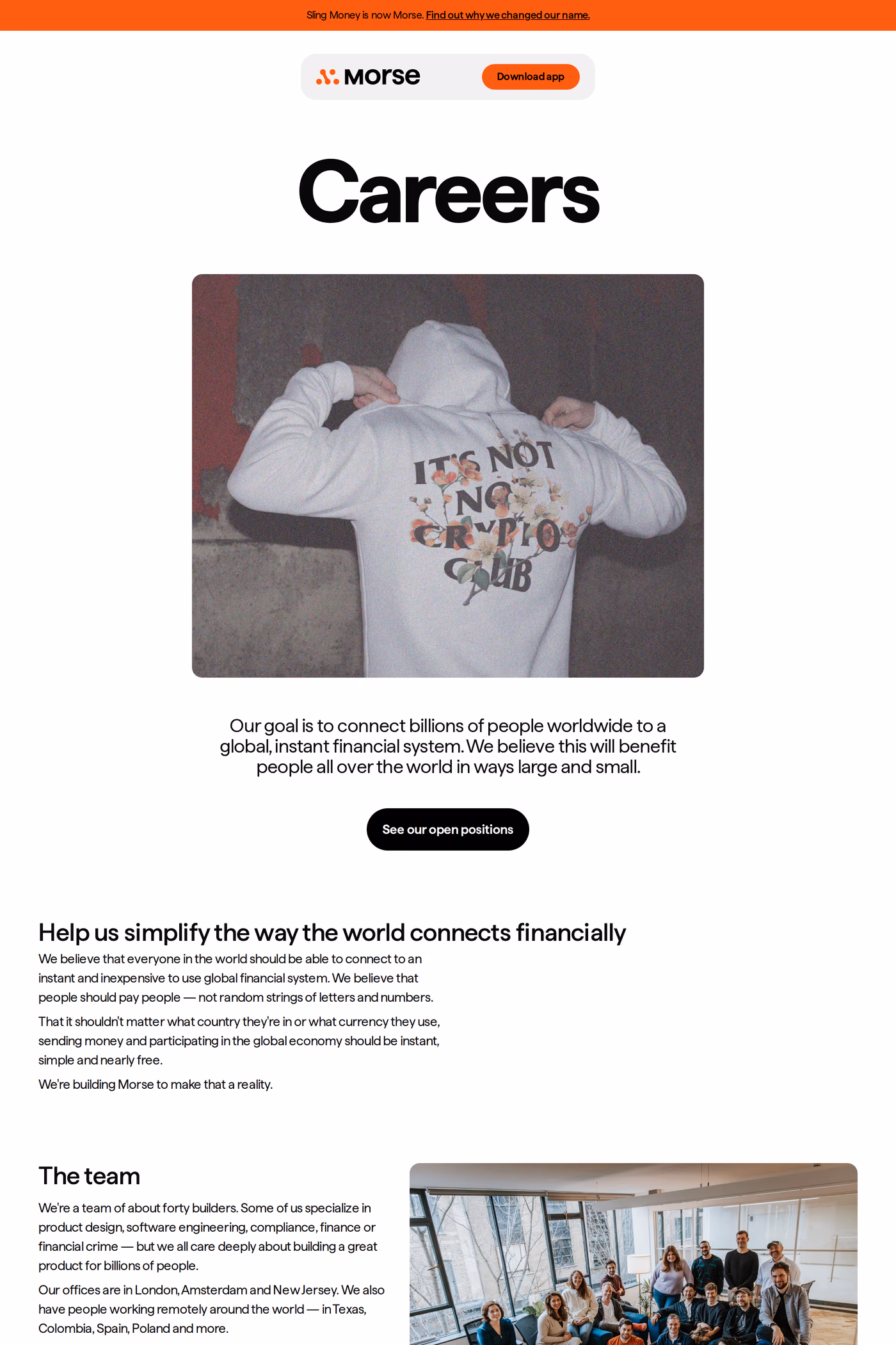 Sling careers page