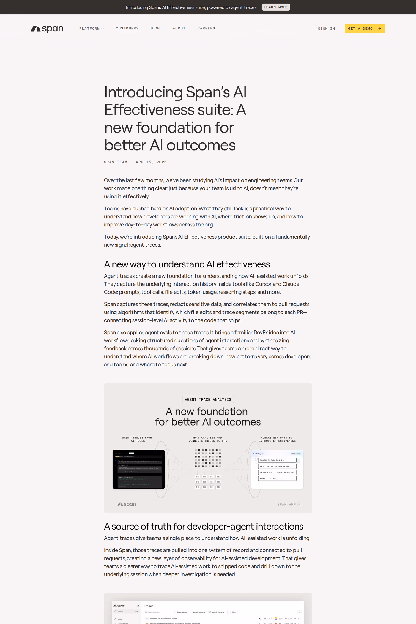 Span blog page