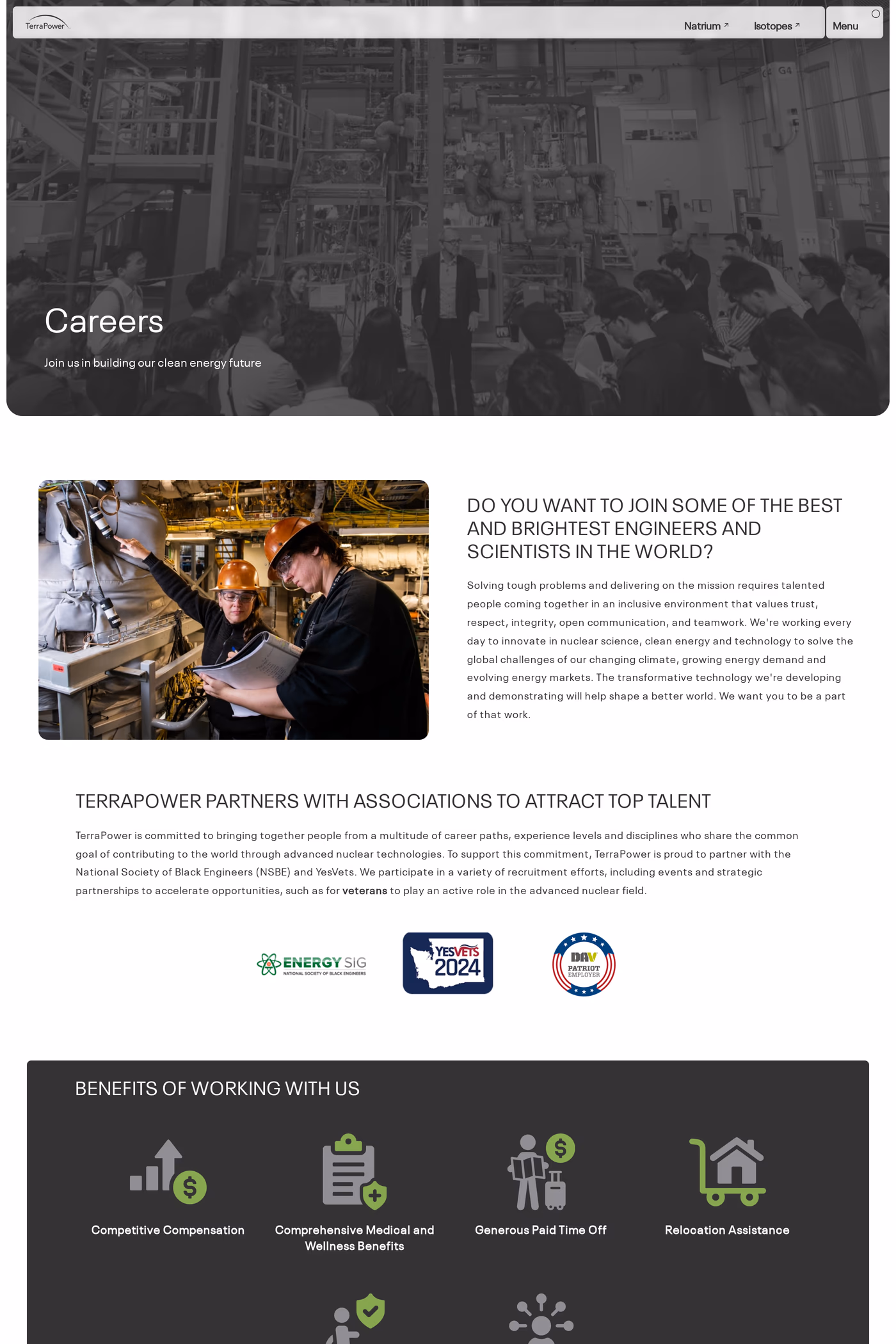 TerraPower careers page