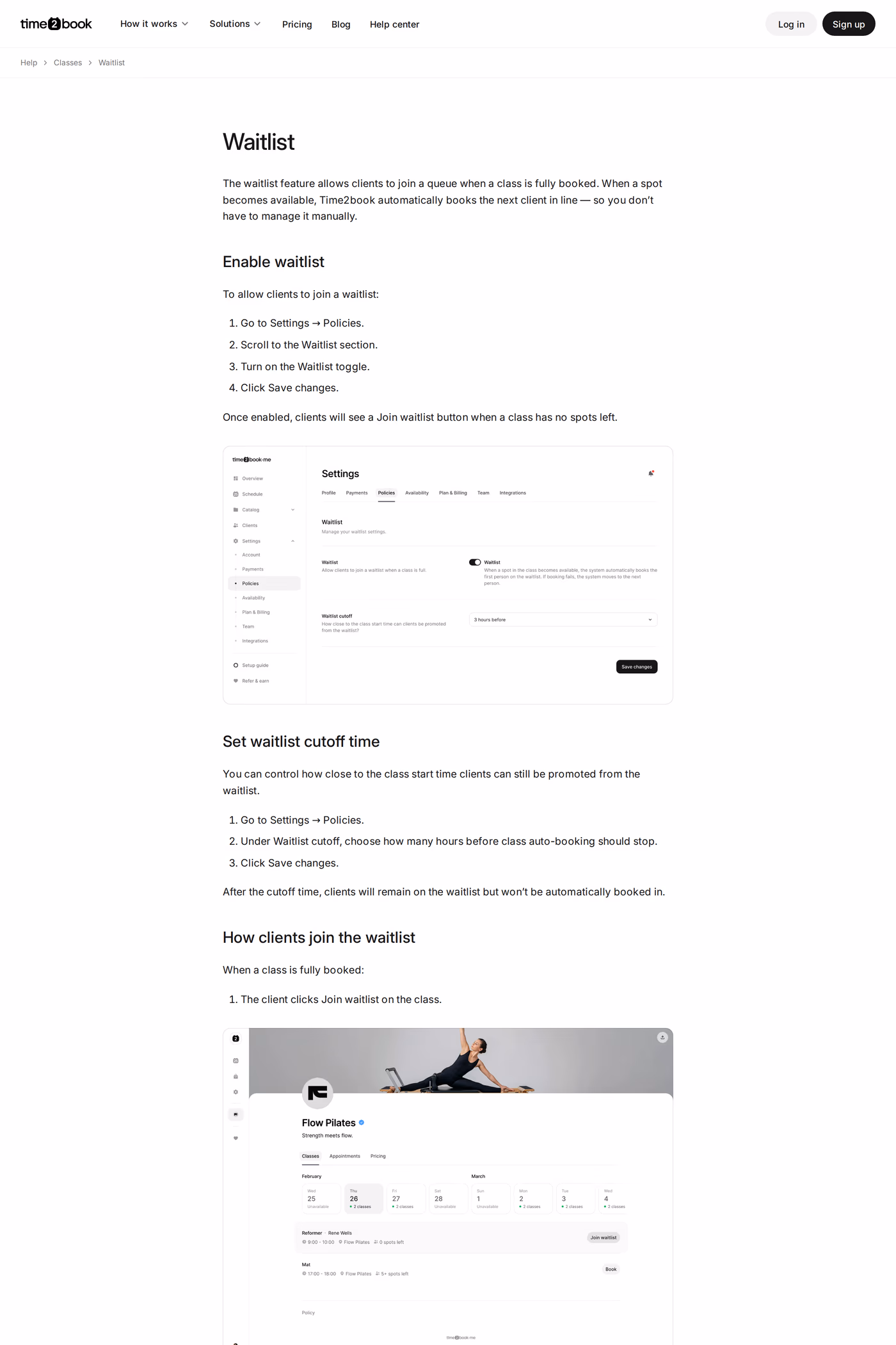 time2book·me docs page