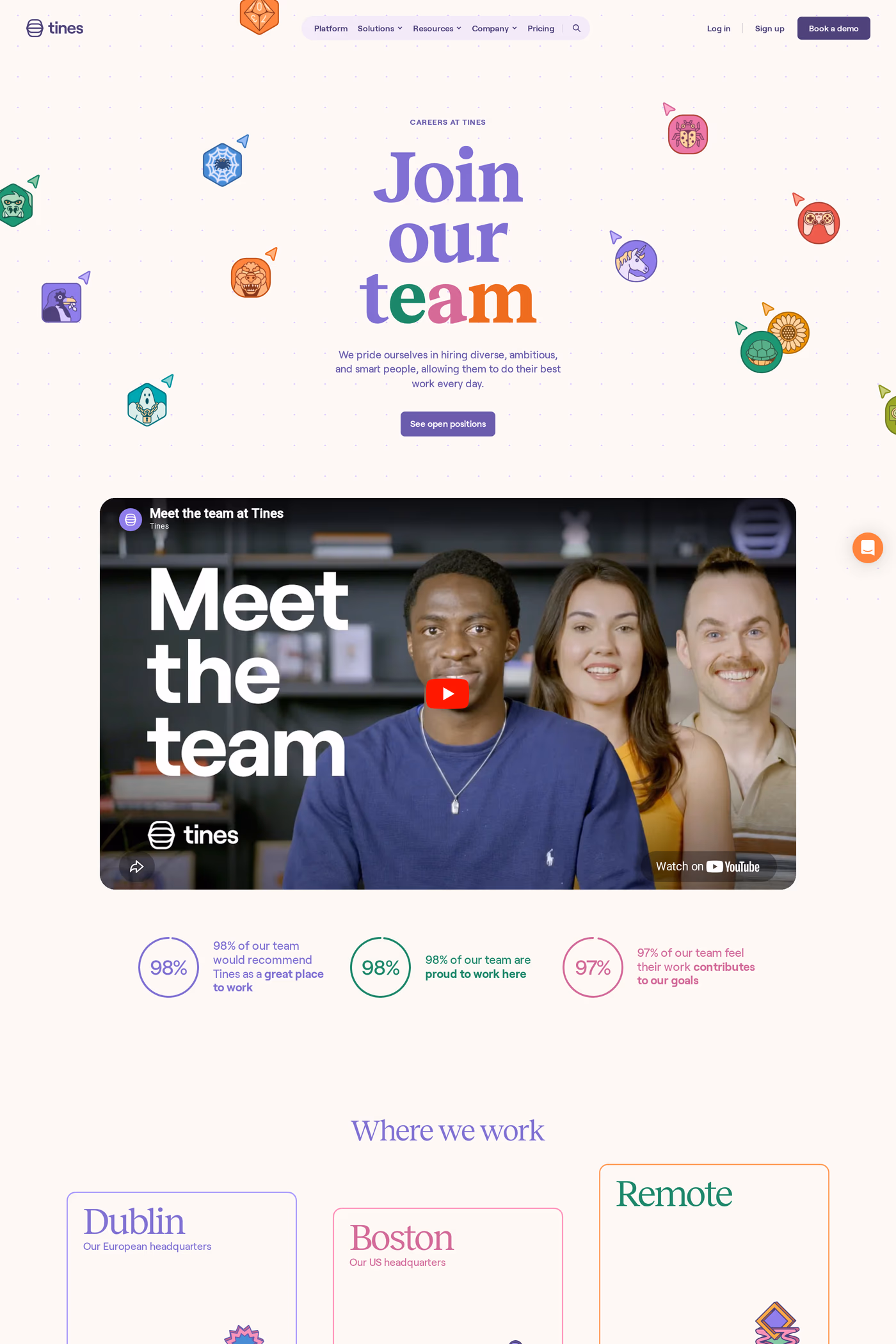 Tines careers page